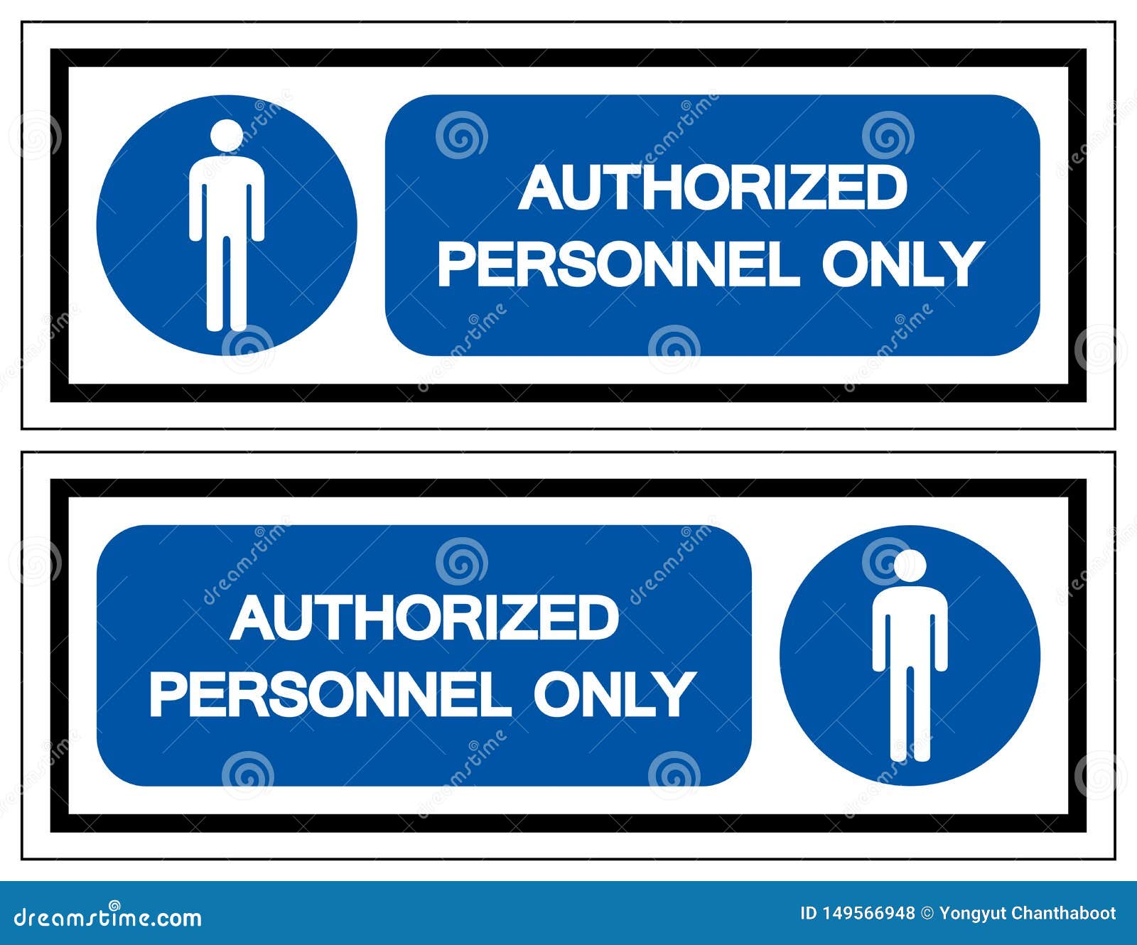 authorized personnel only  sign, , isolate on white background label. eps10