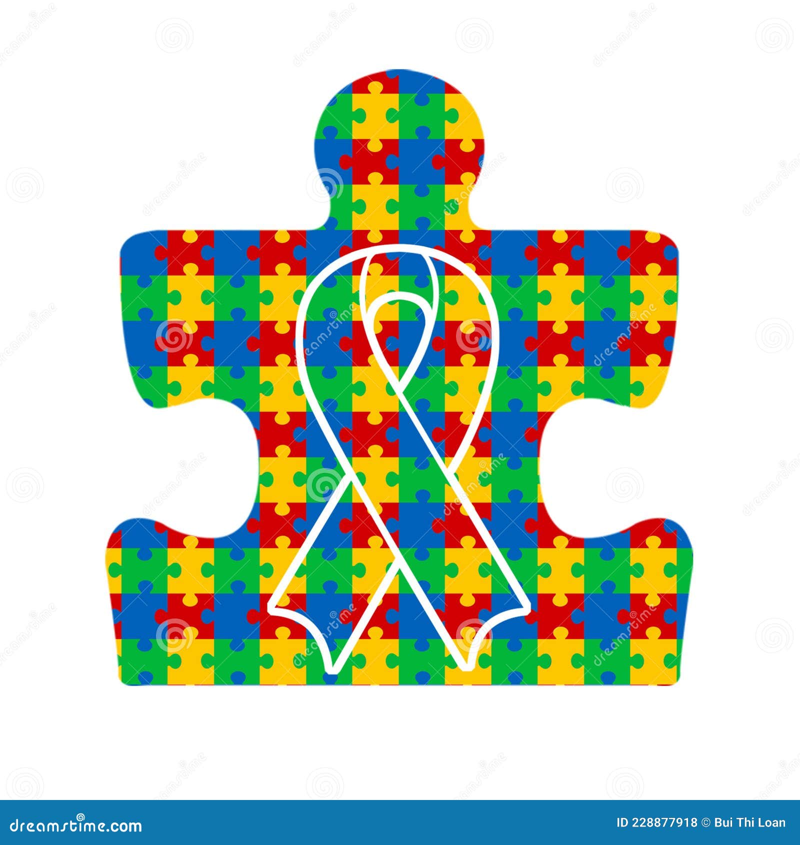 Autismo De Pieza De Rompecabezas. Foto de archivo editorial