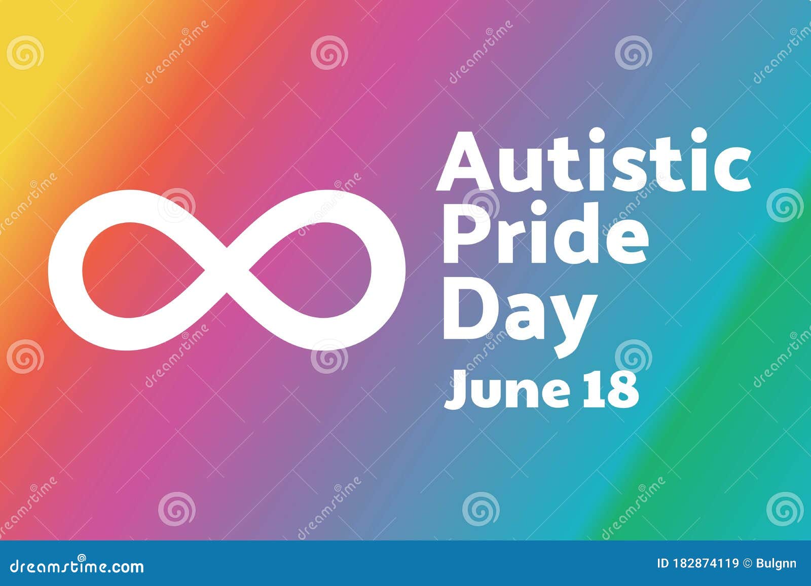 Autistic Pride Day Set Colorful Icons. World Autism Month, Signs ...