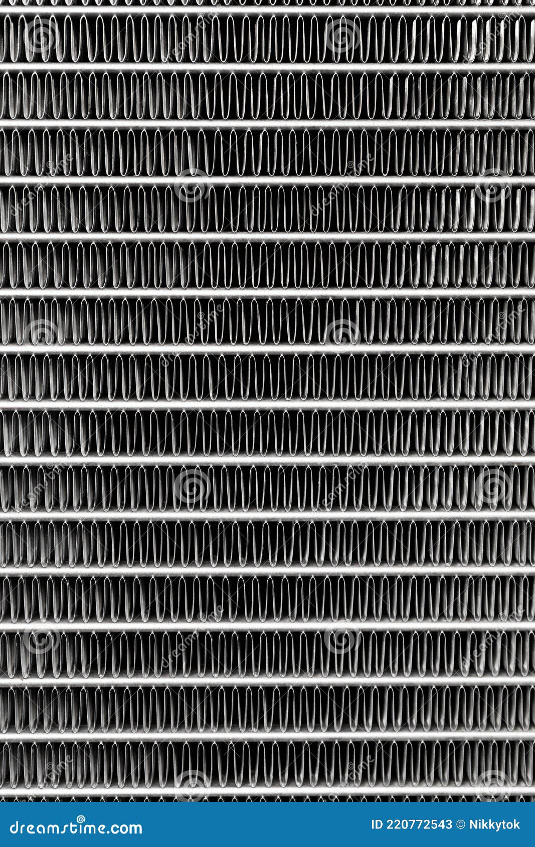 Auto-Aluminium-Kühler Für Motorkühlung Nahansicht Stockbild - Bild