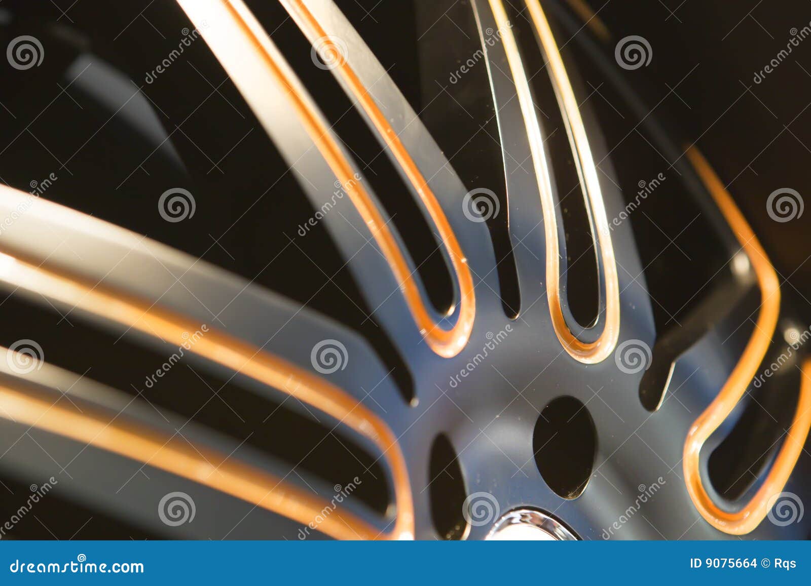 auto black orange wheel disk