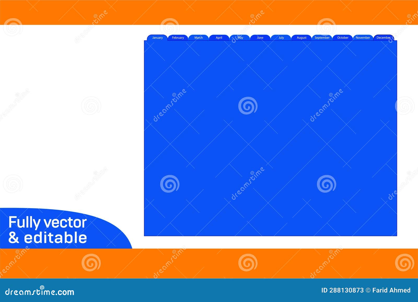 monthly planner dividers, perfect for 8.5 x 11 size paper 3d box