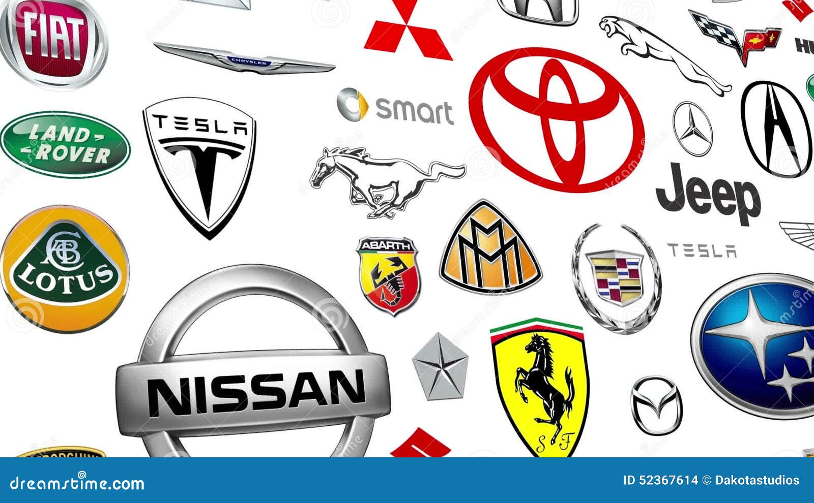 Auto Brand Logo Loop stock footage. Video of driving - 52367614