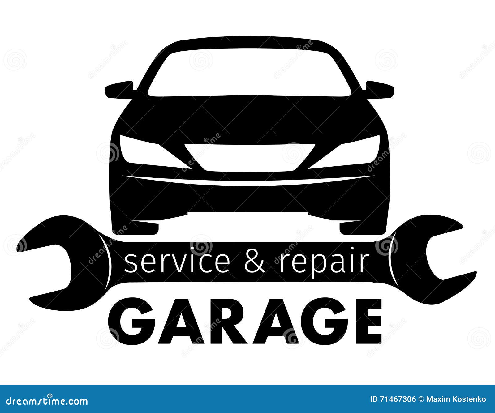 Auto Center Garage Service And Repair Logo Vector Template