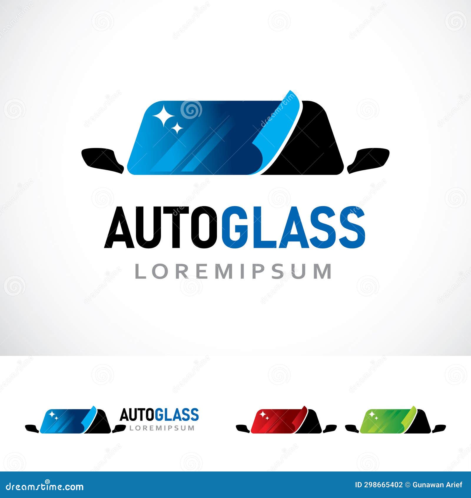 Auto Glass Logo Design Template Stock Illustration Illustration of