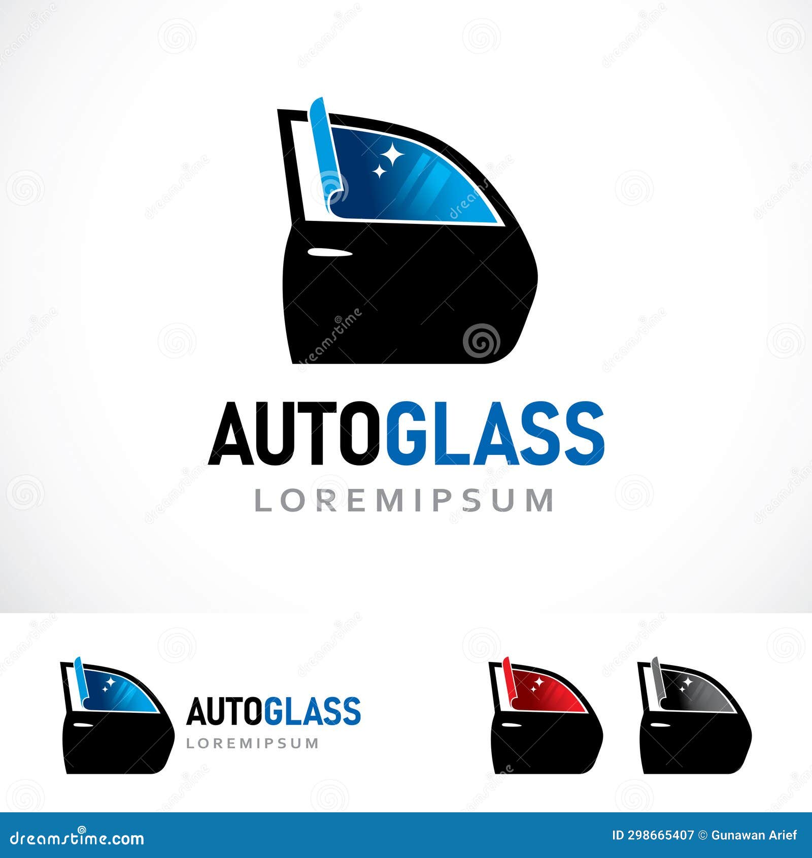 Auto Glass Logo Design Template Stock Vector Illustration of icon