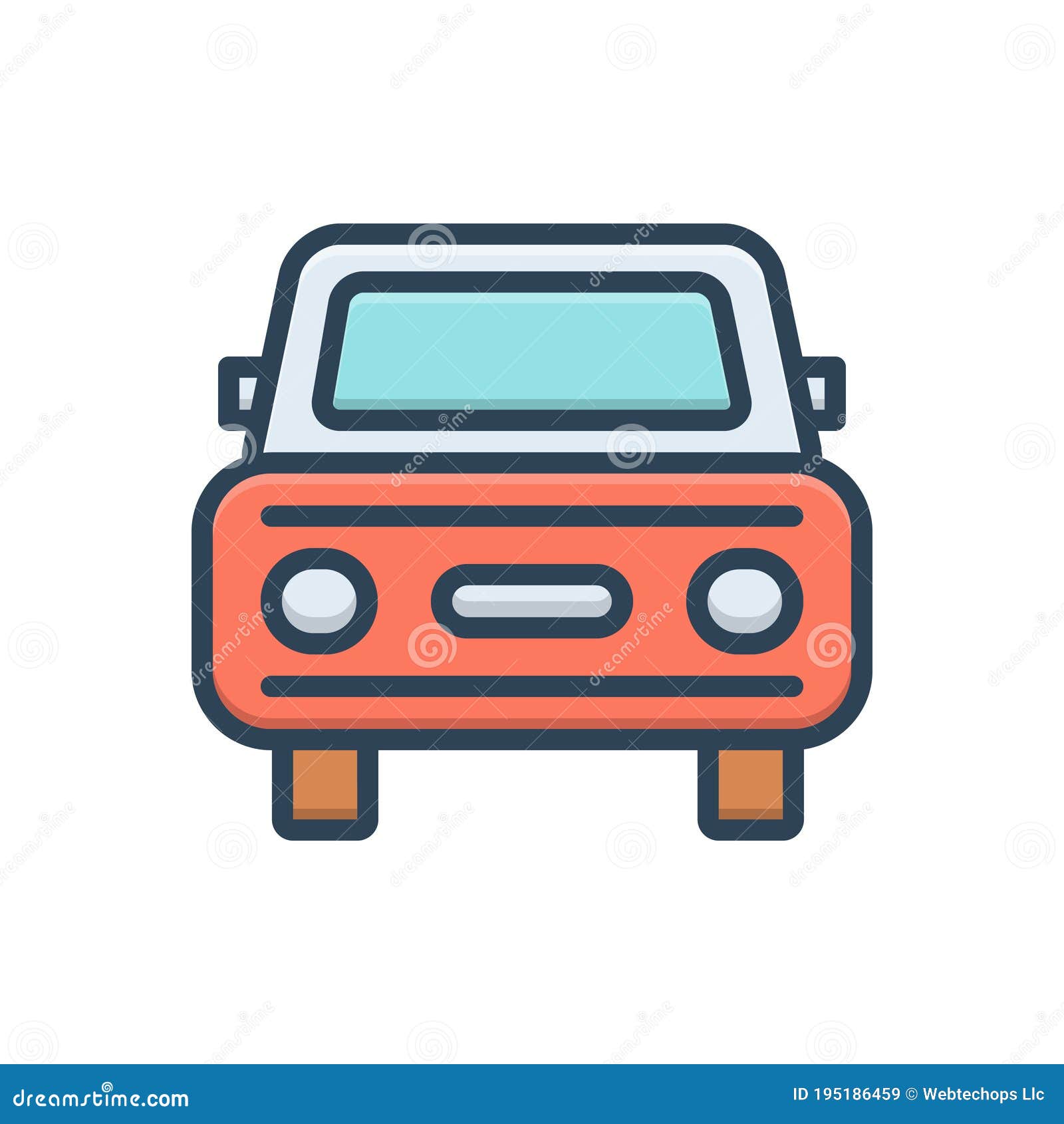 color  icon for auto, vehicle and conveyance