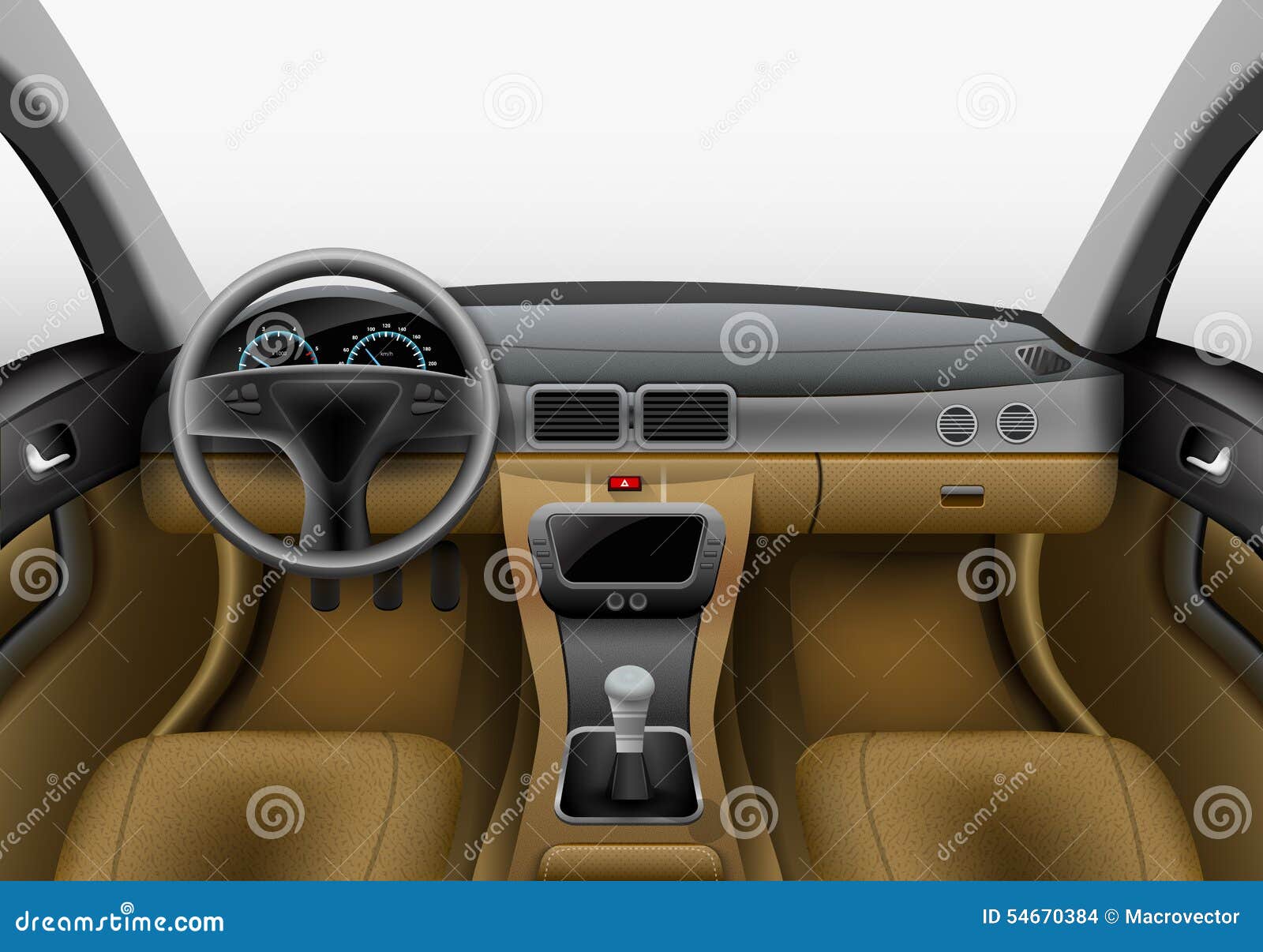 Auto-Innenraum-Licht vektor abbildung. Illustration von pilot - 54670384