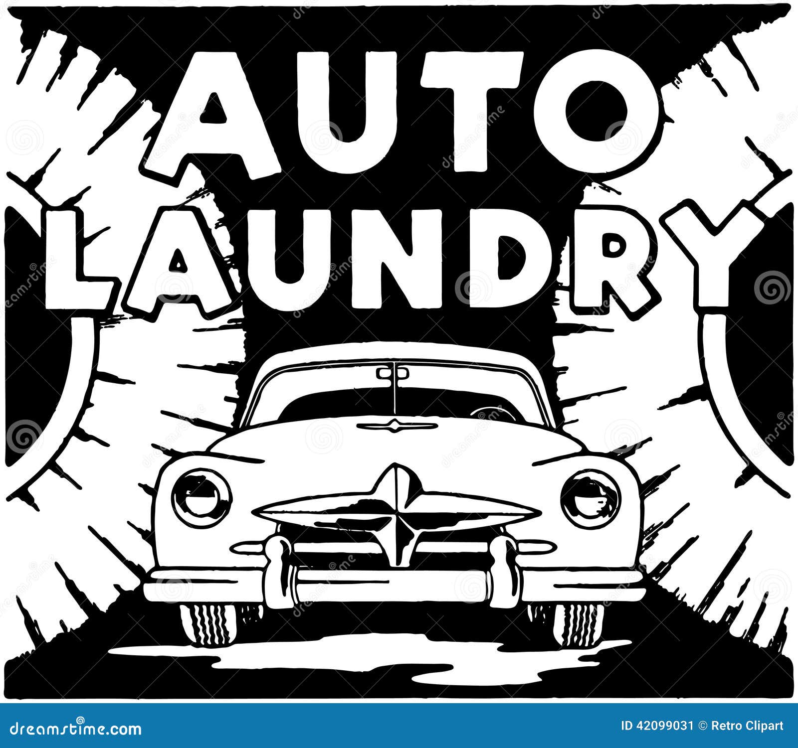 Auto Laundry stock vector. Illustration of advertisin 42099031