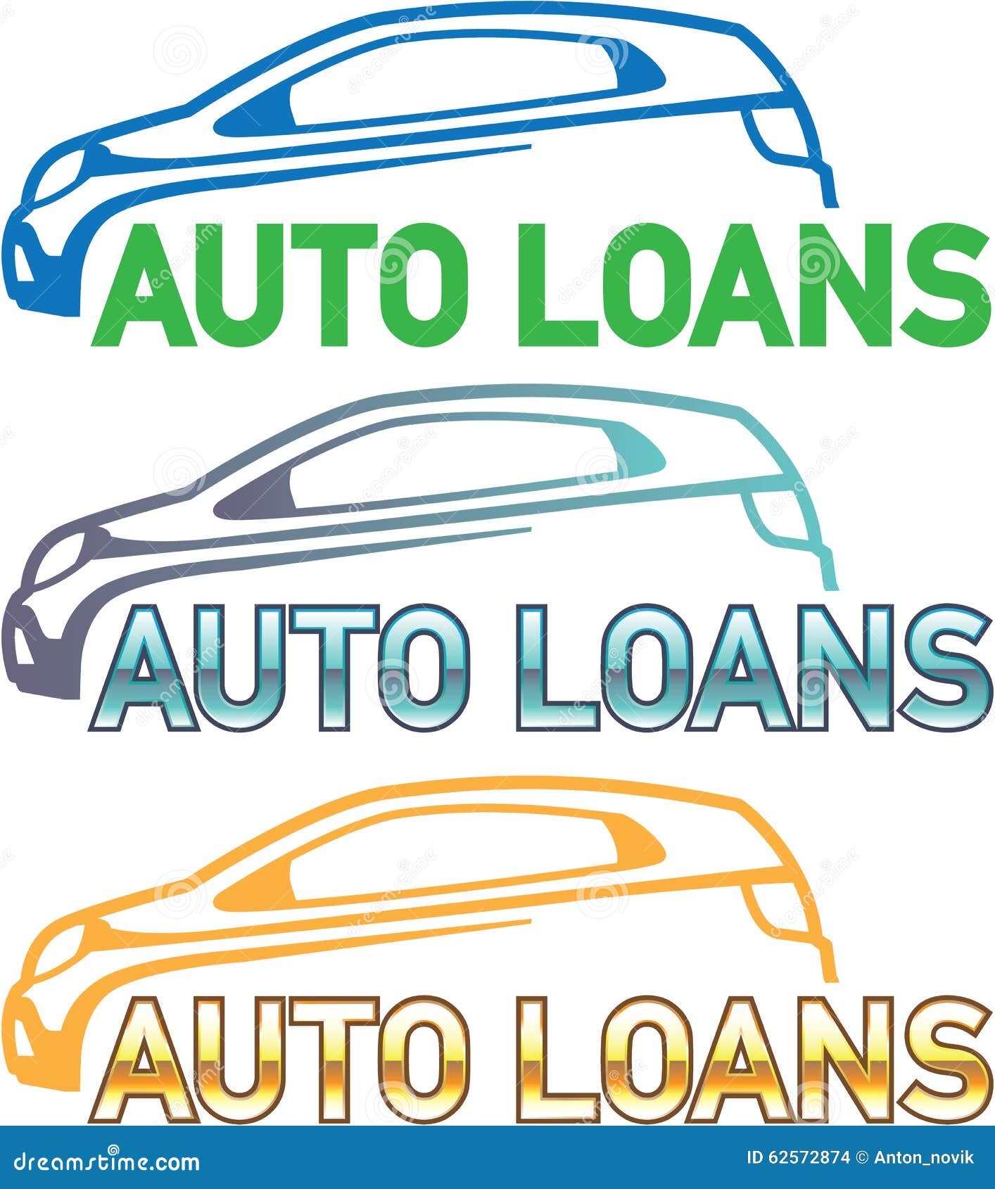 Auto Loan Vector stock vector. Illustration of finance - 62572874