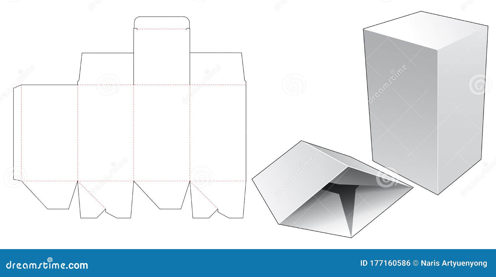 Auto Lock Bottom Box Die Cut Template Stock Vector Illustration of Auto Lock Bottom Box Die Cut Template Stock Vector Illustration of