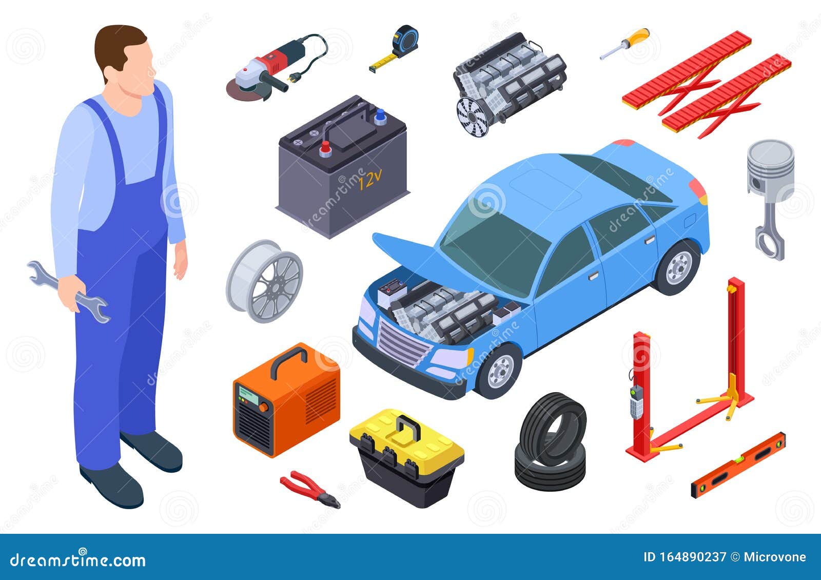 Professional mechanical tools for auto service and car repair. Workshop  equipment Stock Photo - Alamy