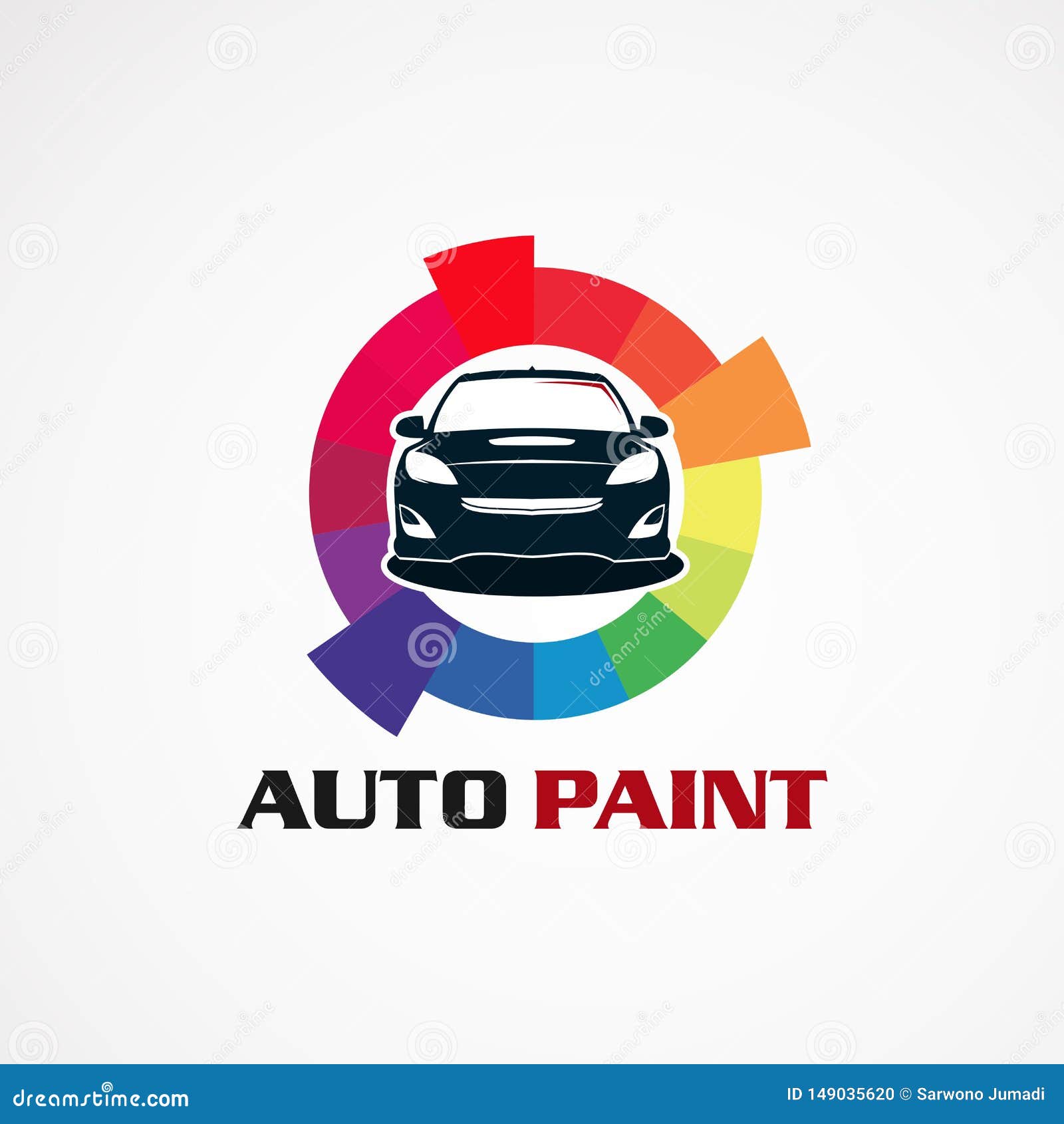 Auto Paint Car Service Logo Vector, Icon, Element, and Template for