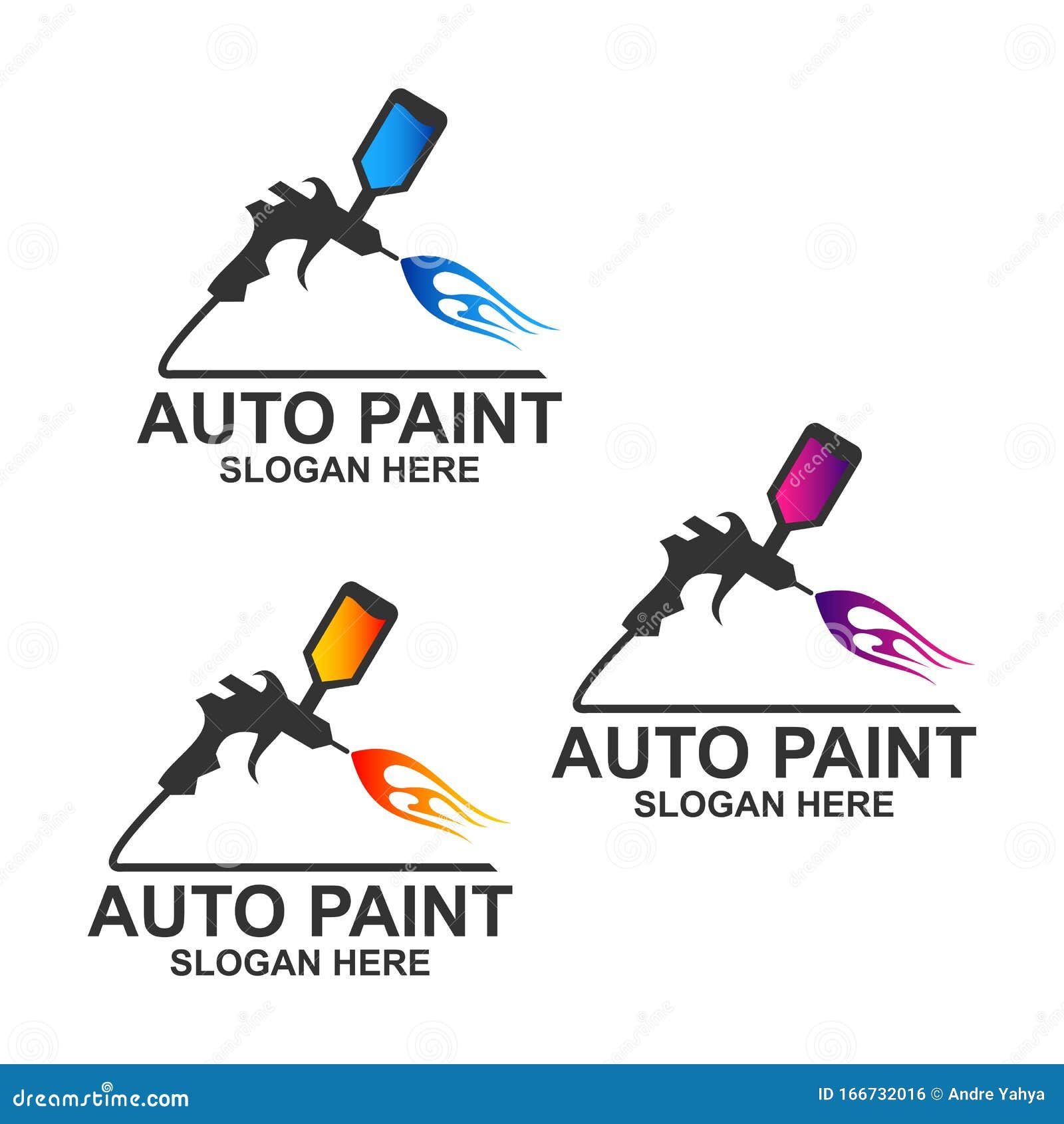 Auto Paint Color Selection Vector Illustration