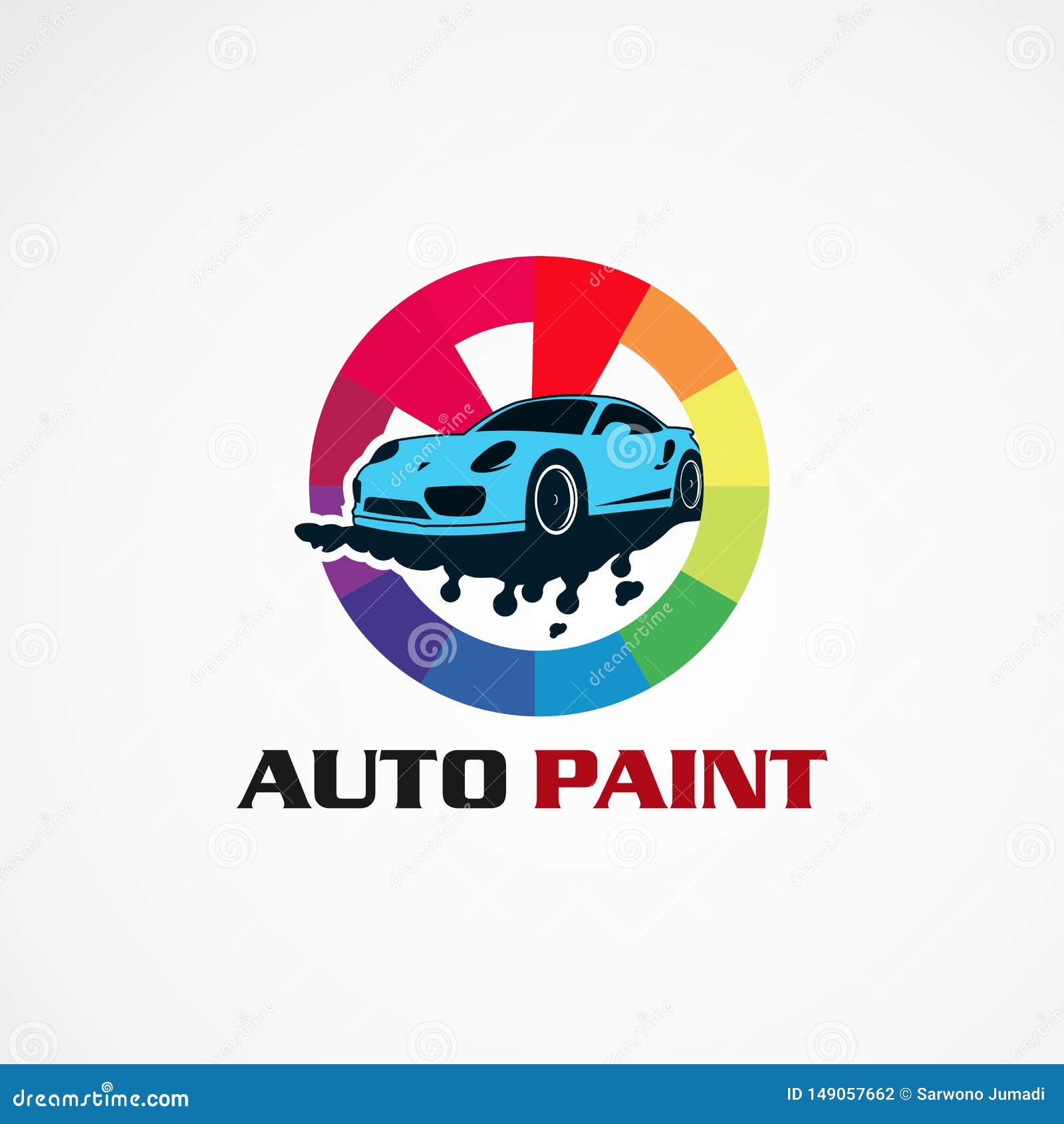 Auto Paint Service Car Logo Vector, Icon, Element, and Template for