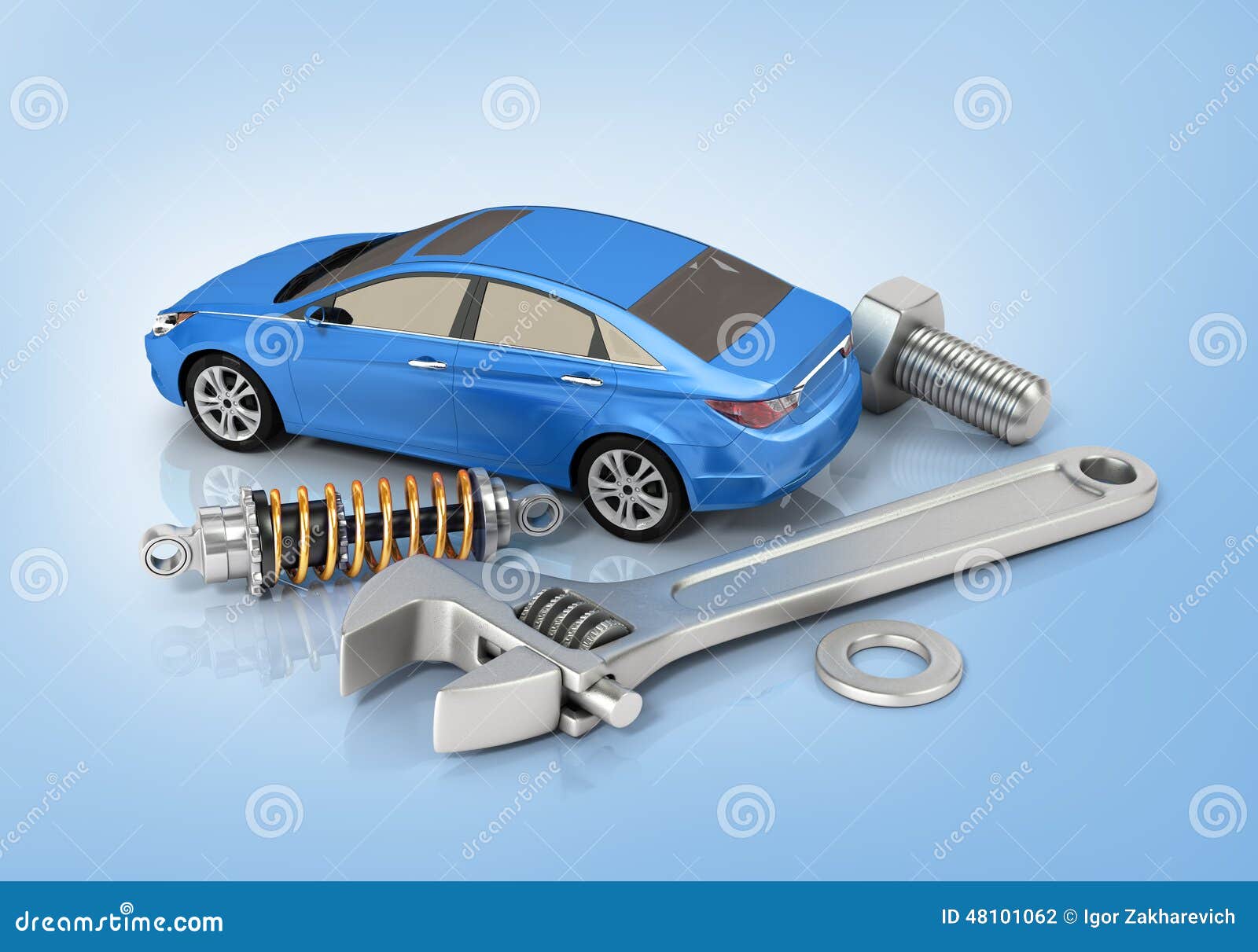 Auto Parts with Beautiful Car. Stock Photo Image of mechanic, caliper