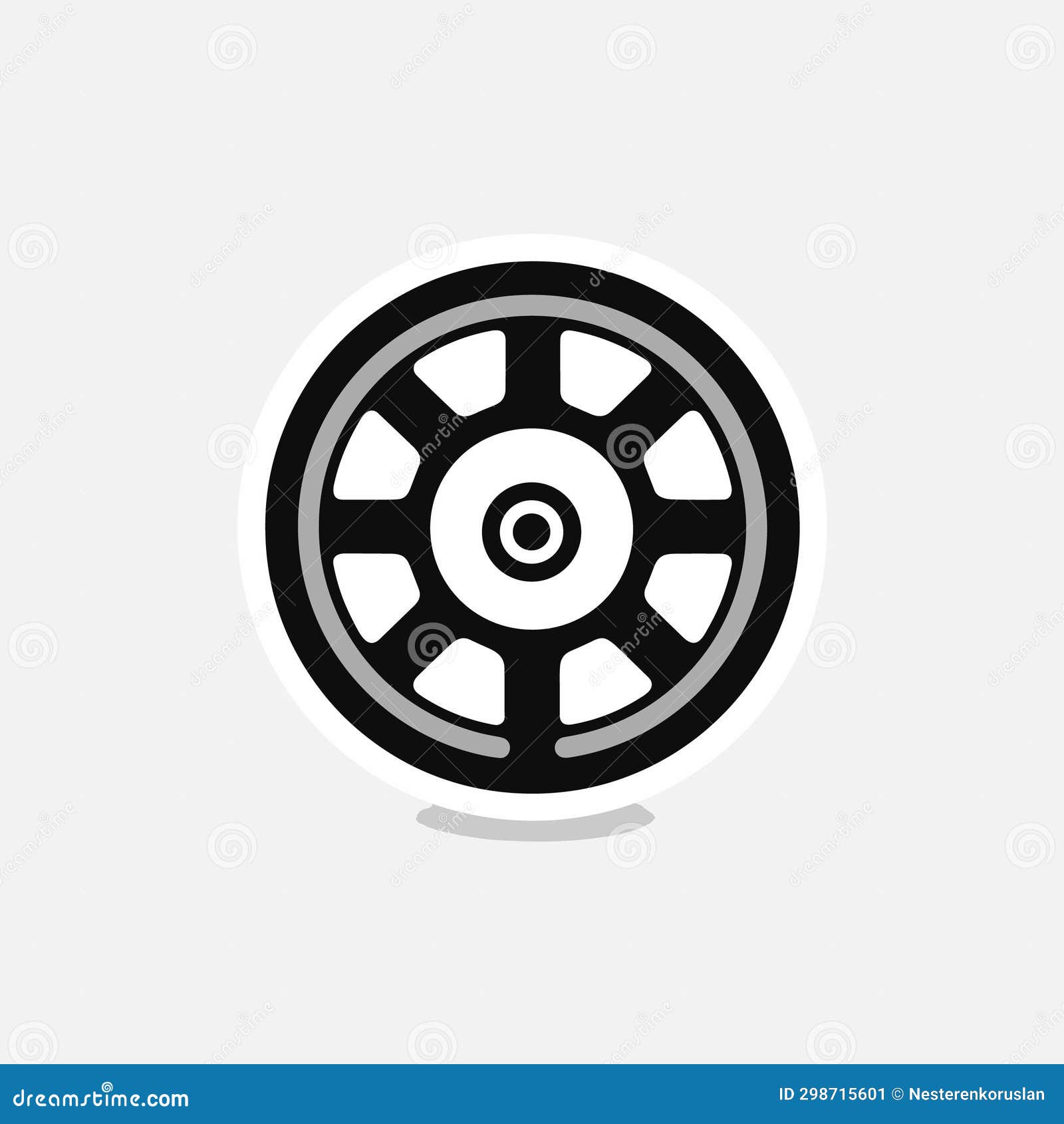 Auto Parts Shop Filled Monochrome Logo Stock Illustration