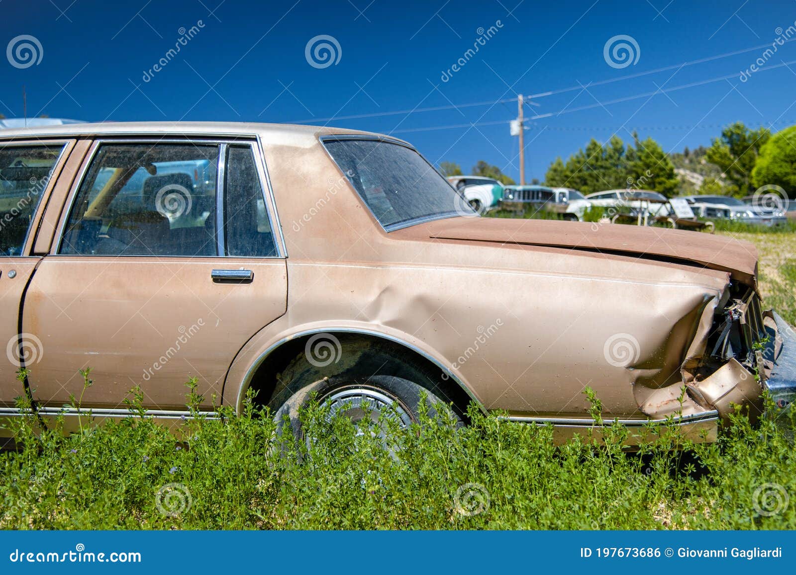 Auto Parts Store in the Middle of the Desert in Summer Season. Old