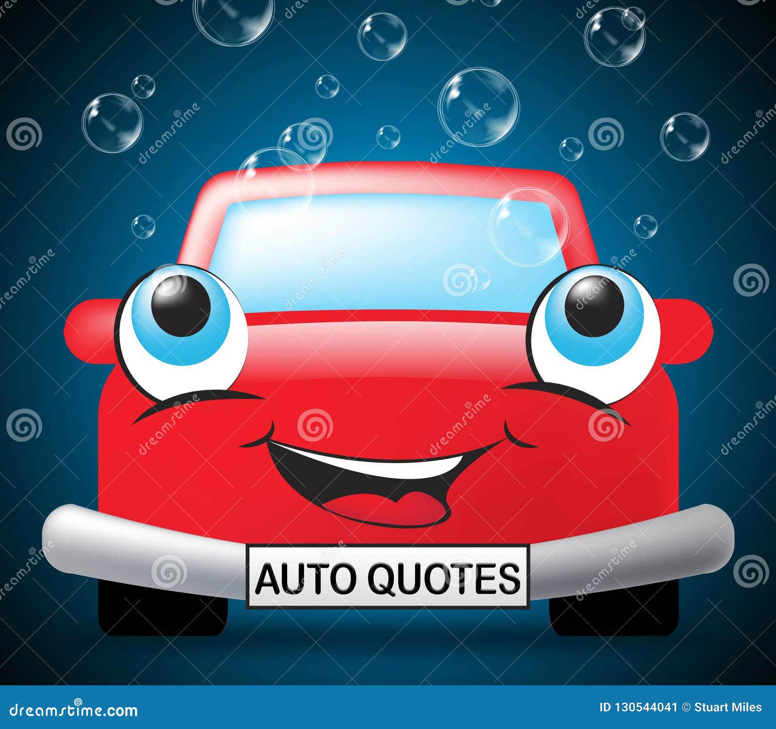 Auto Quotes Means Car Insurance 3d Illustration Stock ...