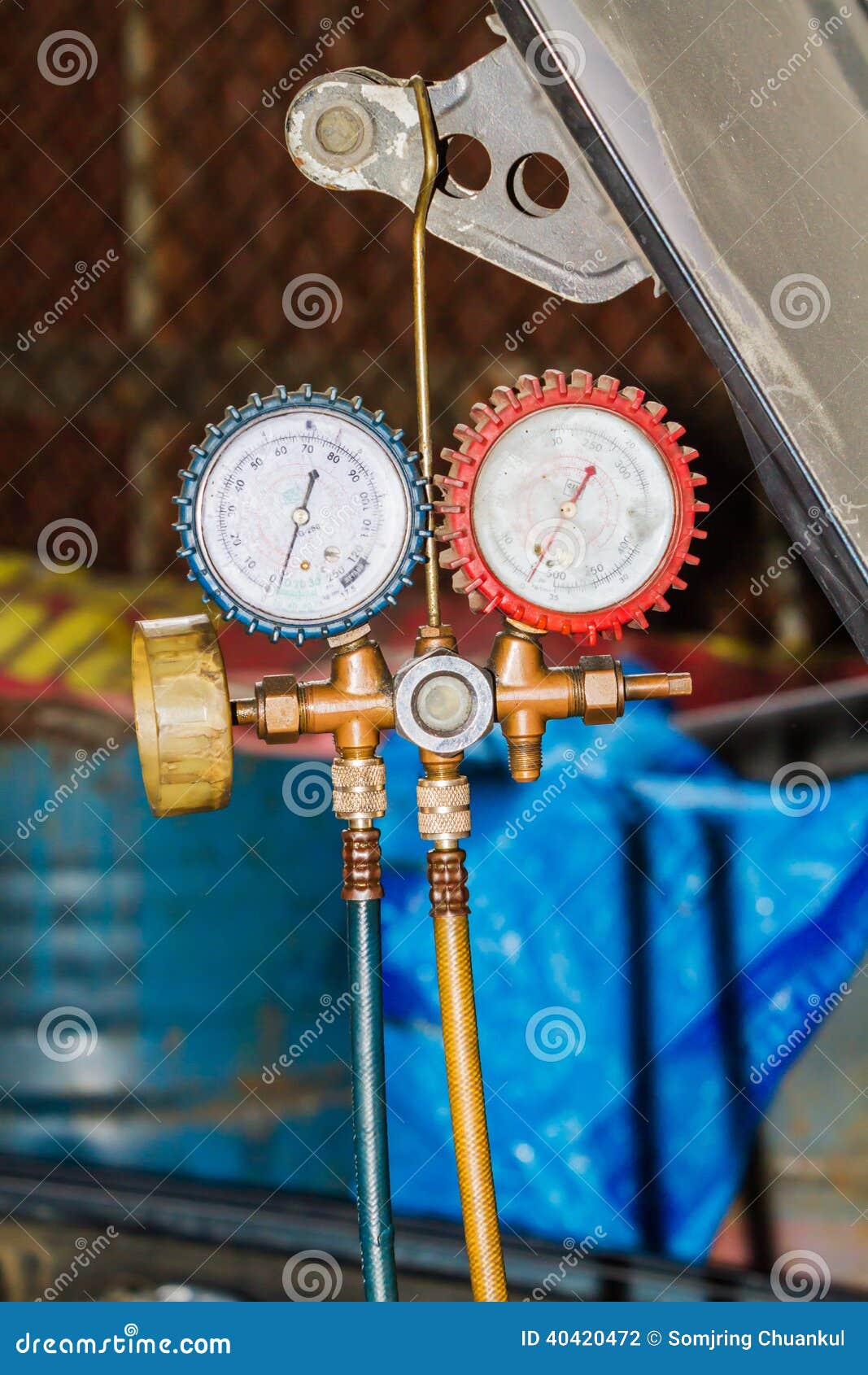 Auto refrigerant gauges stock photo. Image of gauge, scale 40420472