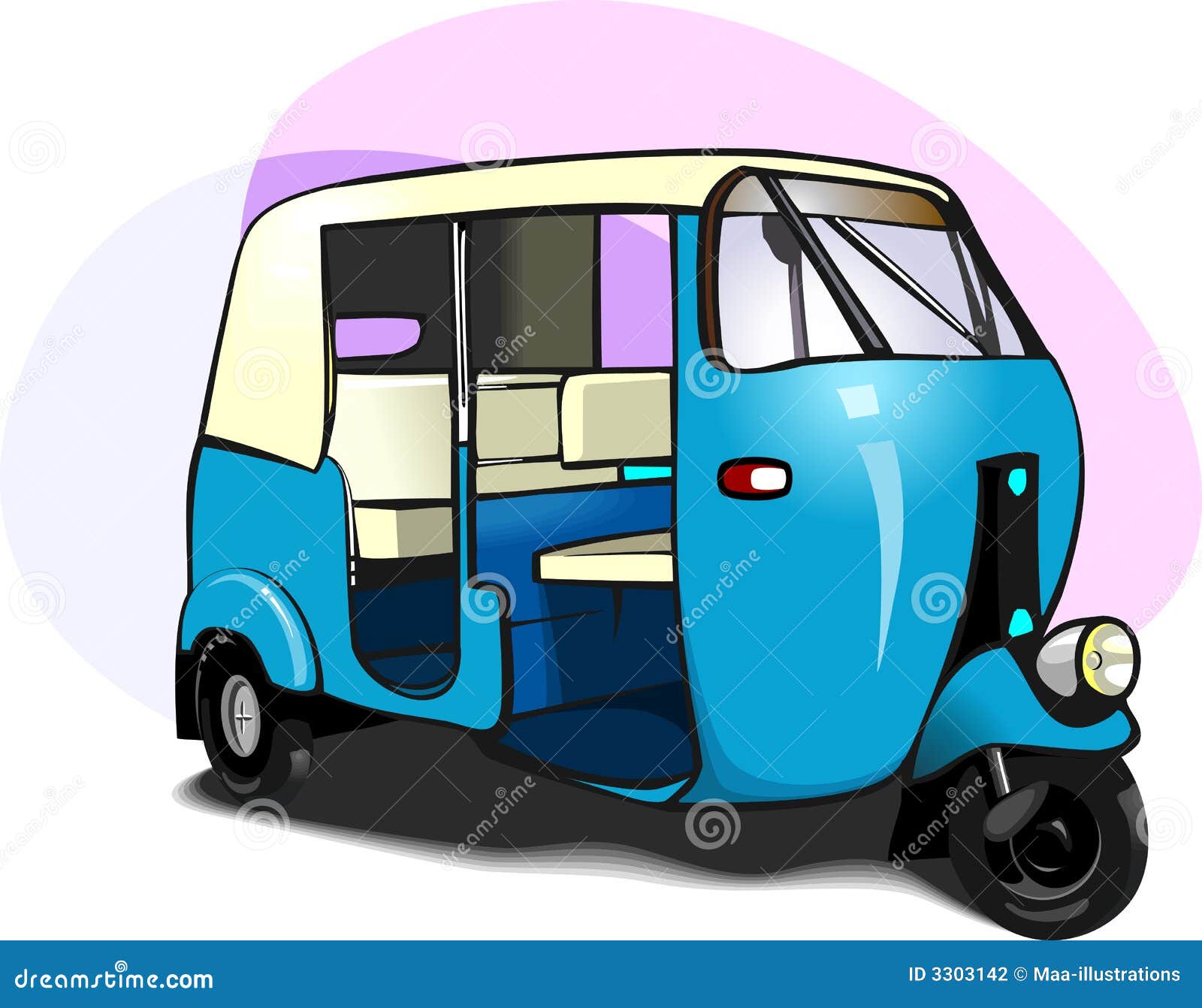 Auto Rickshaw stock vector. Illustration of race, transport 3303142