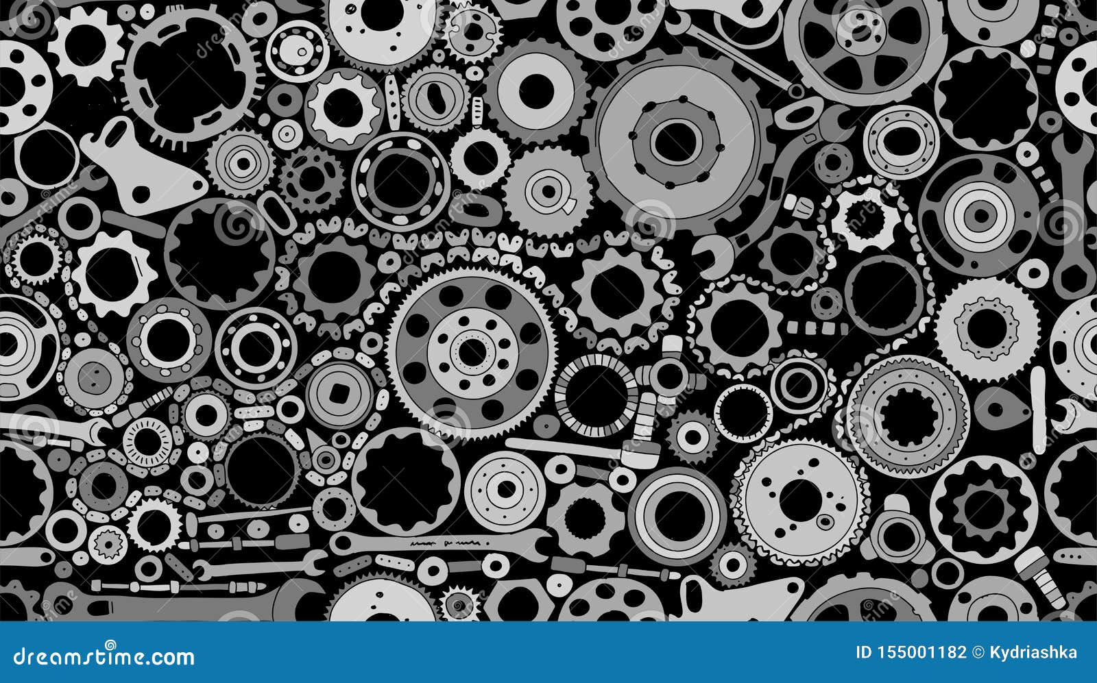 auto spare parts and gears, seamless pattern for your 