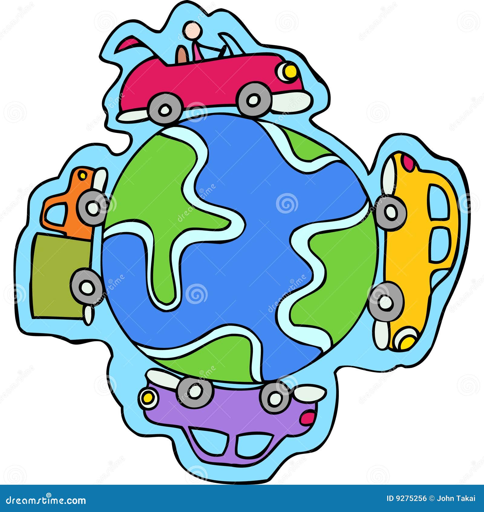 Auto World stock vector. Illustration of cartoon, decoration - 9275256