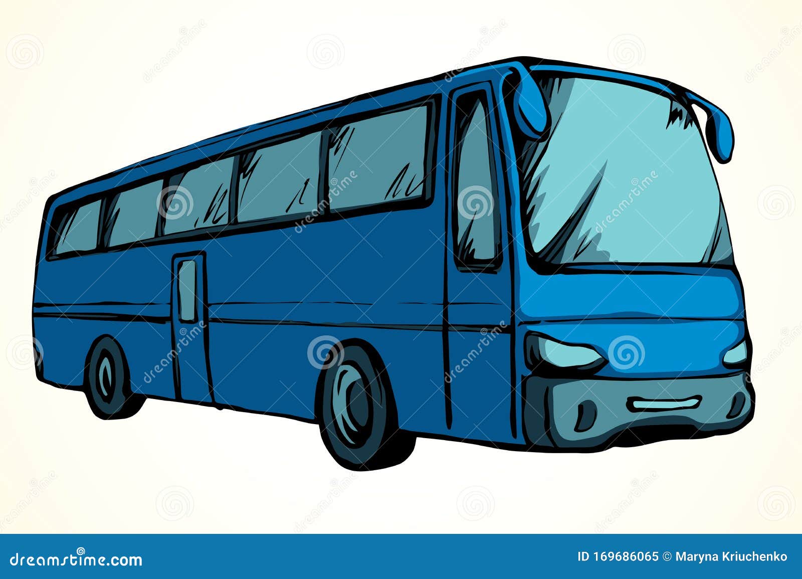 Autobús De Gran Capacidad Dibujo De Vectores Ilustración del Vector -  Ilustración de negocios, historieta: 169686065