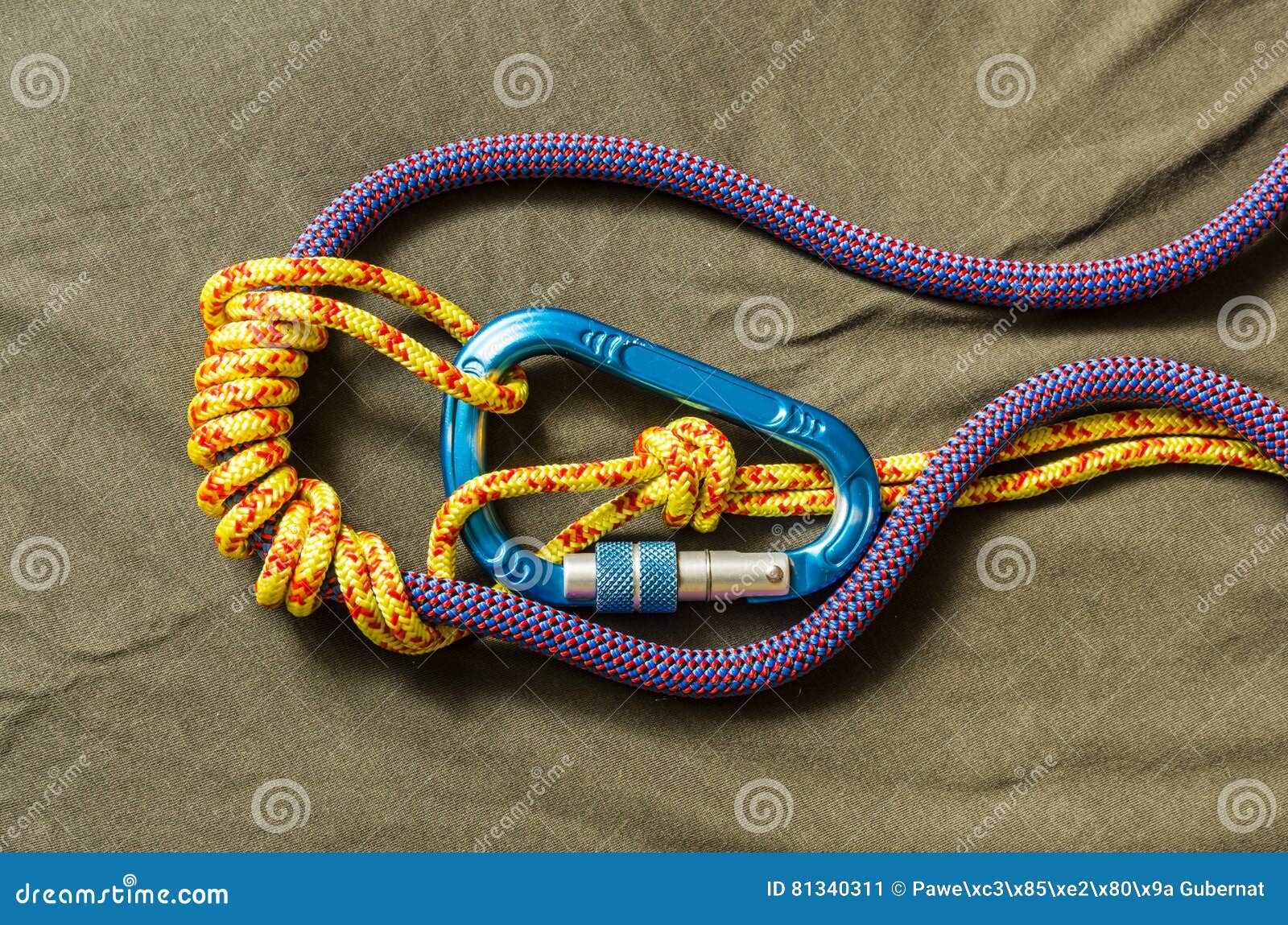 Autoblock Used in Climbing. Stock Image Image of line, locker 81340311