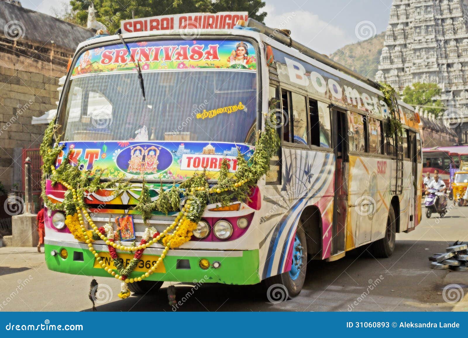 Autobus indien coloré photo stock éditorial. Image du publique 31060893