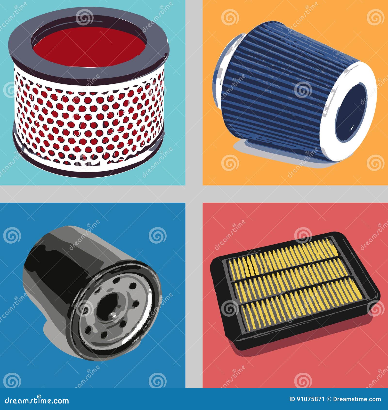 Autofilter stock abbildung. Illustration von automobil 91075871