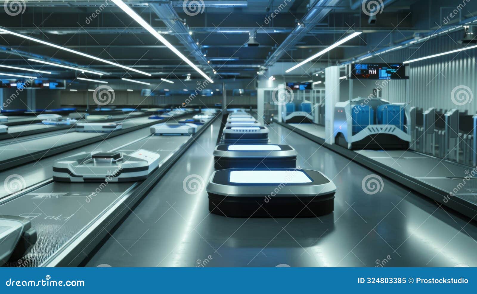 Automated Baggage System in Airport Stock Image Circuit Diagram