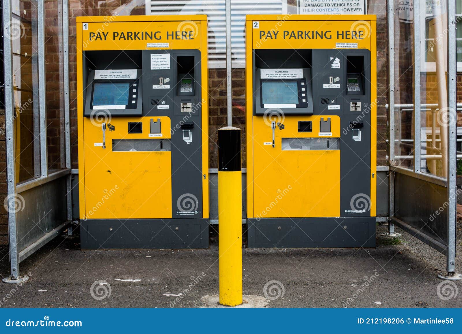 Automated Car Parking Ticket Machines. Editorial Image - Image of