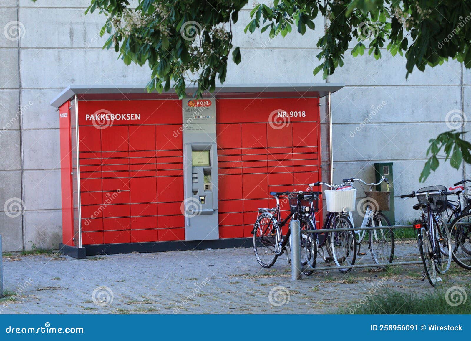 Automated Post Office and Bicycle Parking Editorial Photo Image of