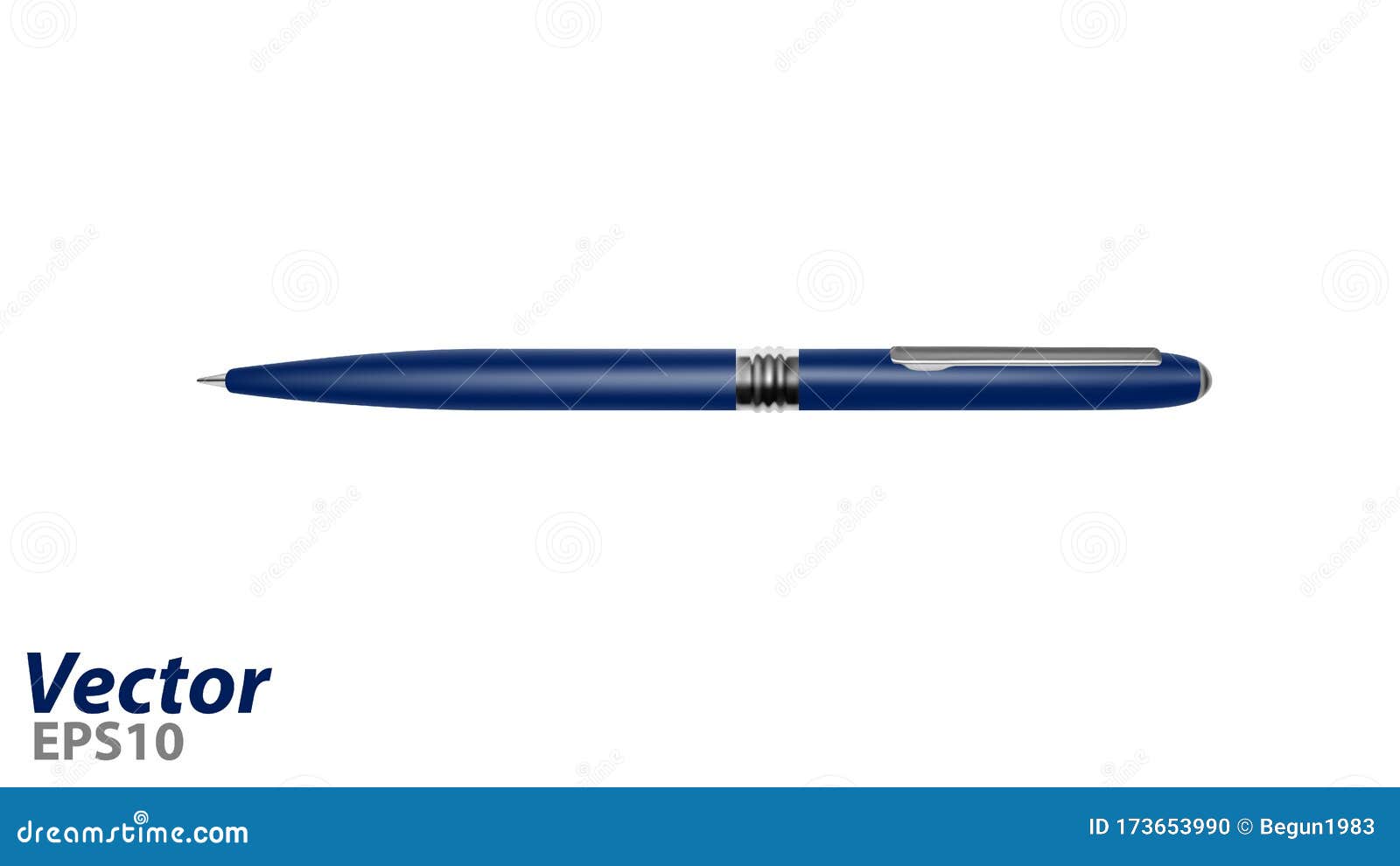 Automatic Ball Pen in the Vector. Stock Vector Illustration of