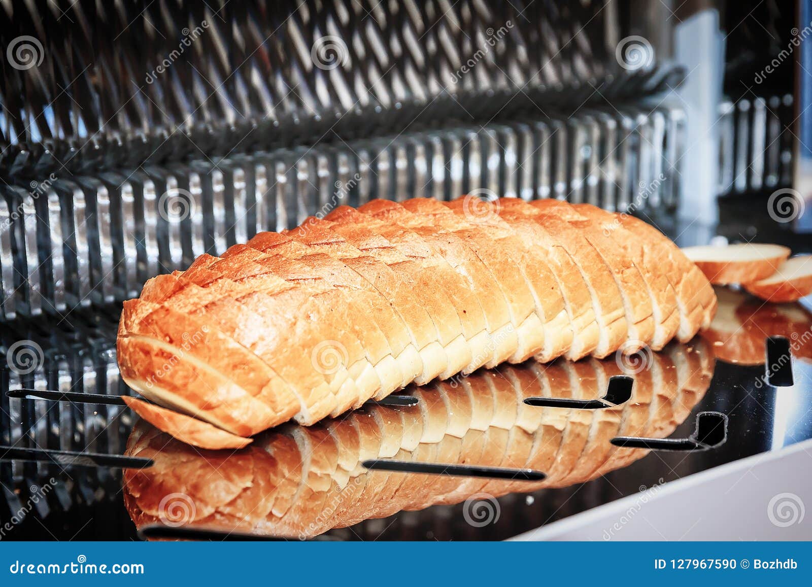 Bread slicer with big loaf stock photo. Image of healthy - 127967590