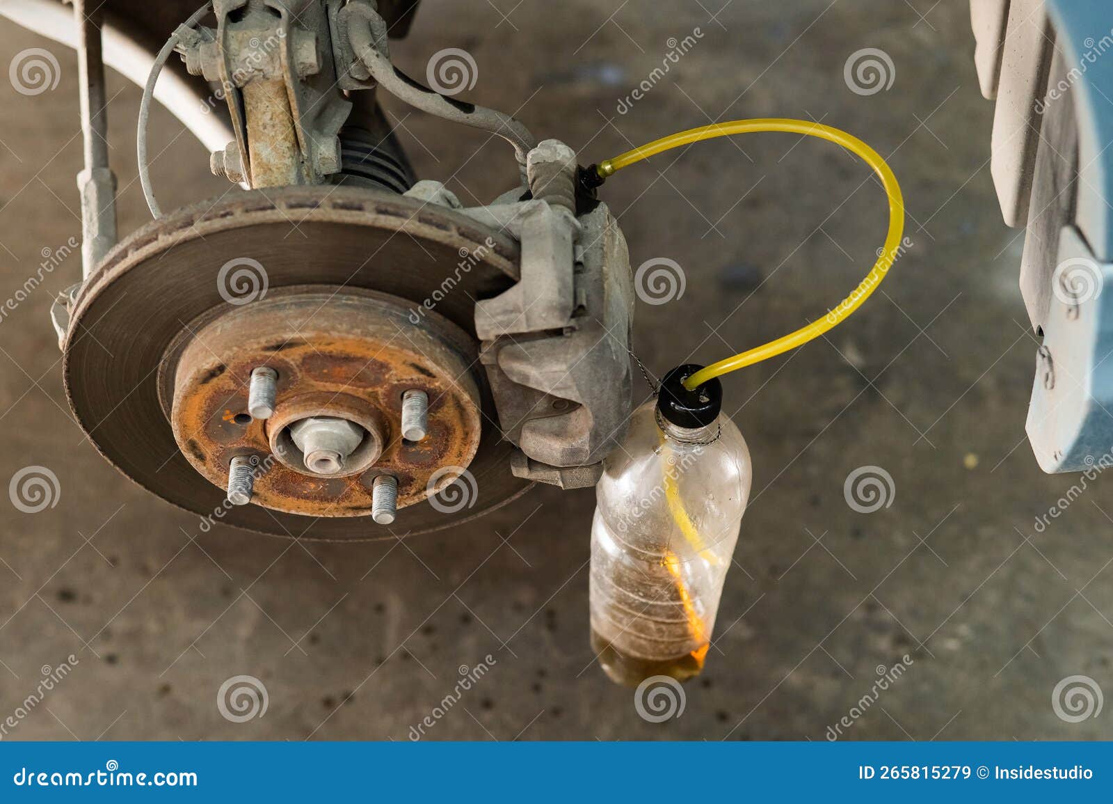 Automatic Change of Brake Fluid in a Car Service. Stock Image Image