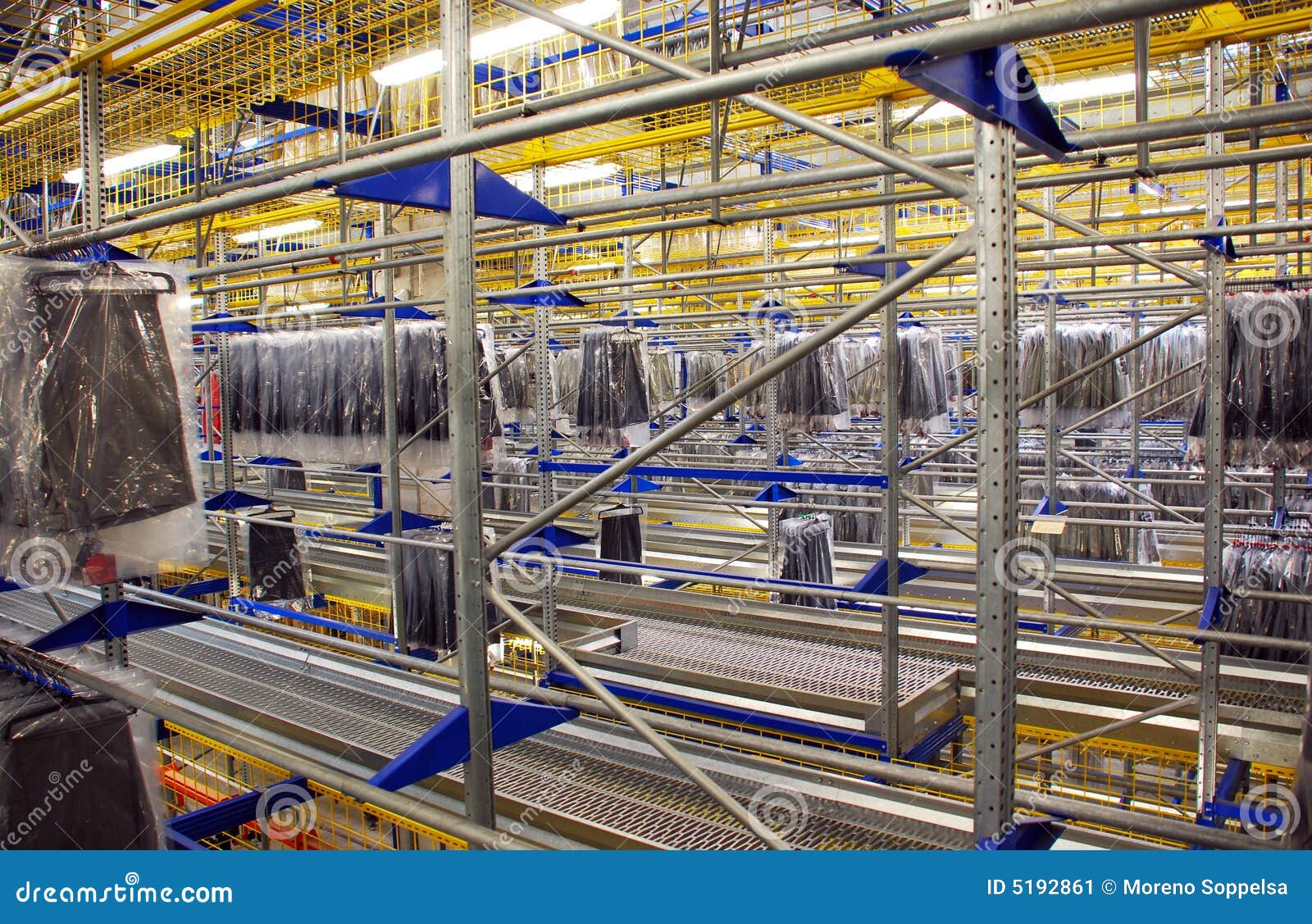 Automatic Clothing Warehouse Stock Image Image 5192861