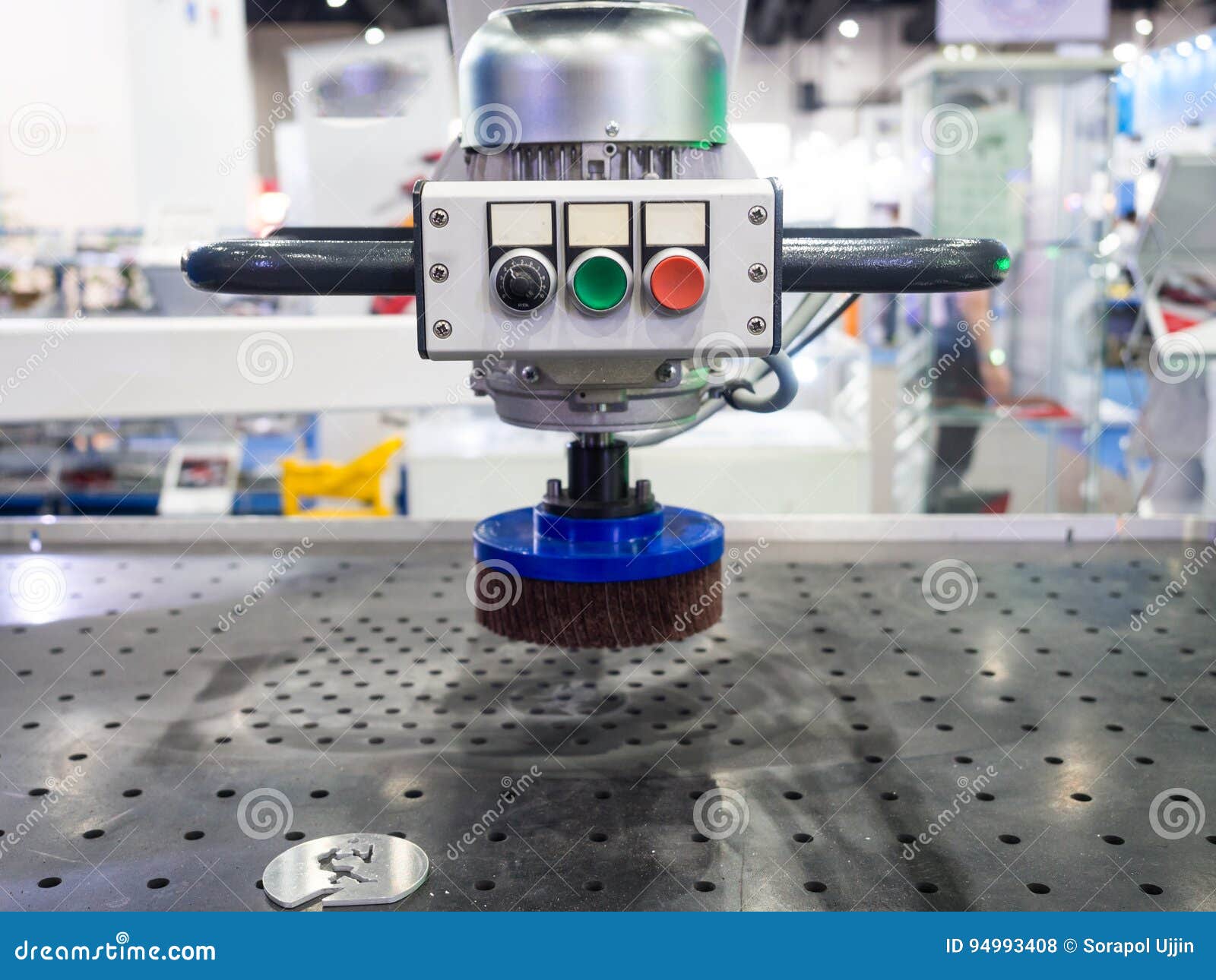 Automatic CNC Steel Plate Grinding Machine Stock Photo Image of