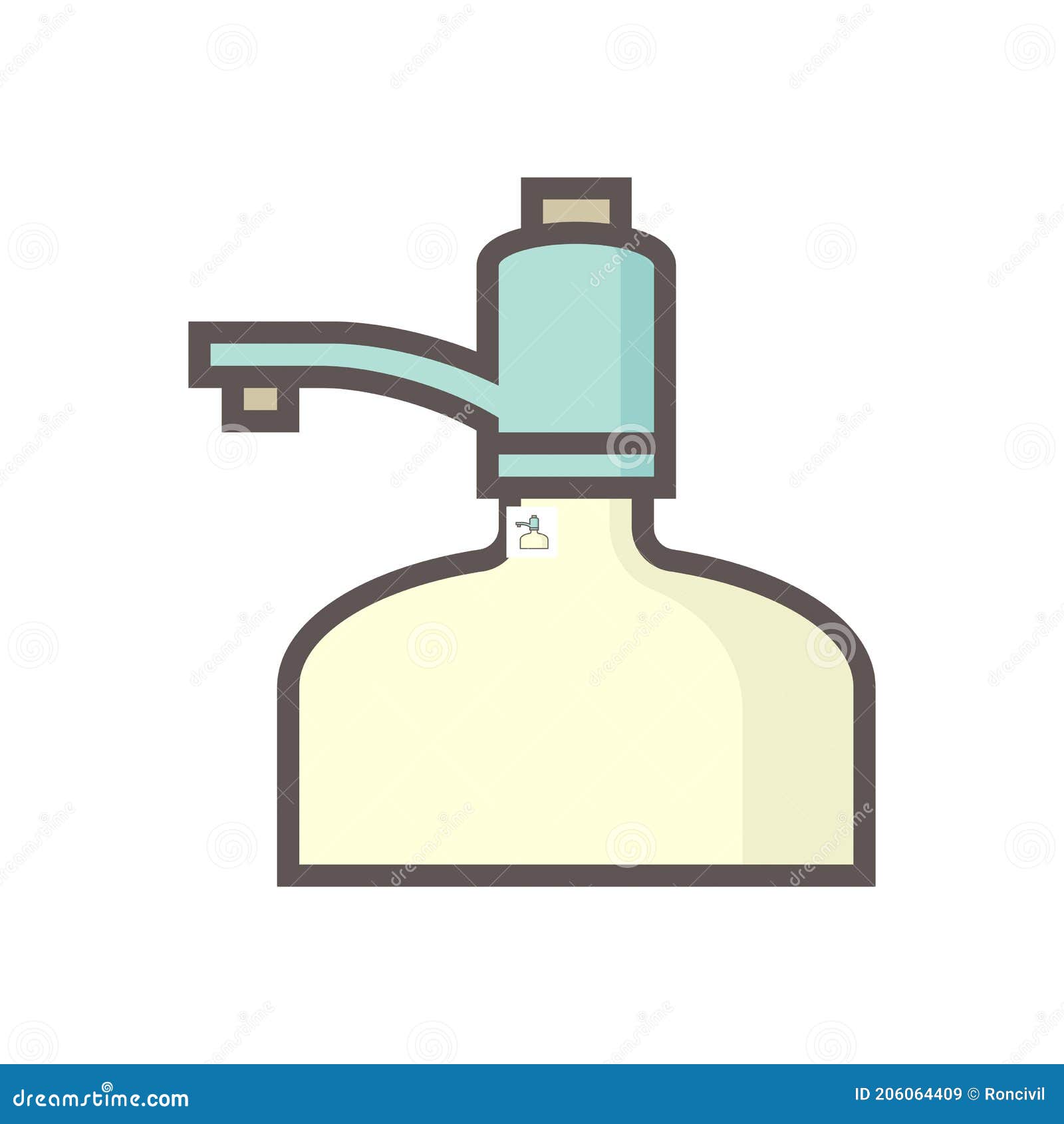 Automatic Drinking Water Pump Vector Icon. Stock Vector