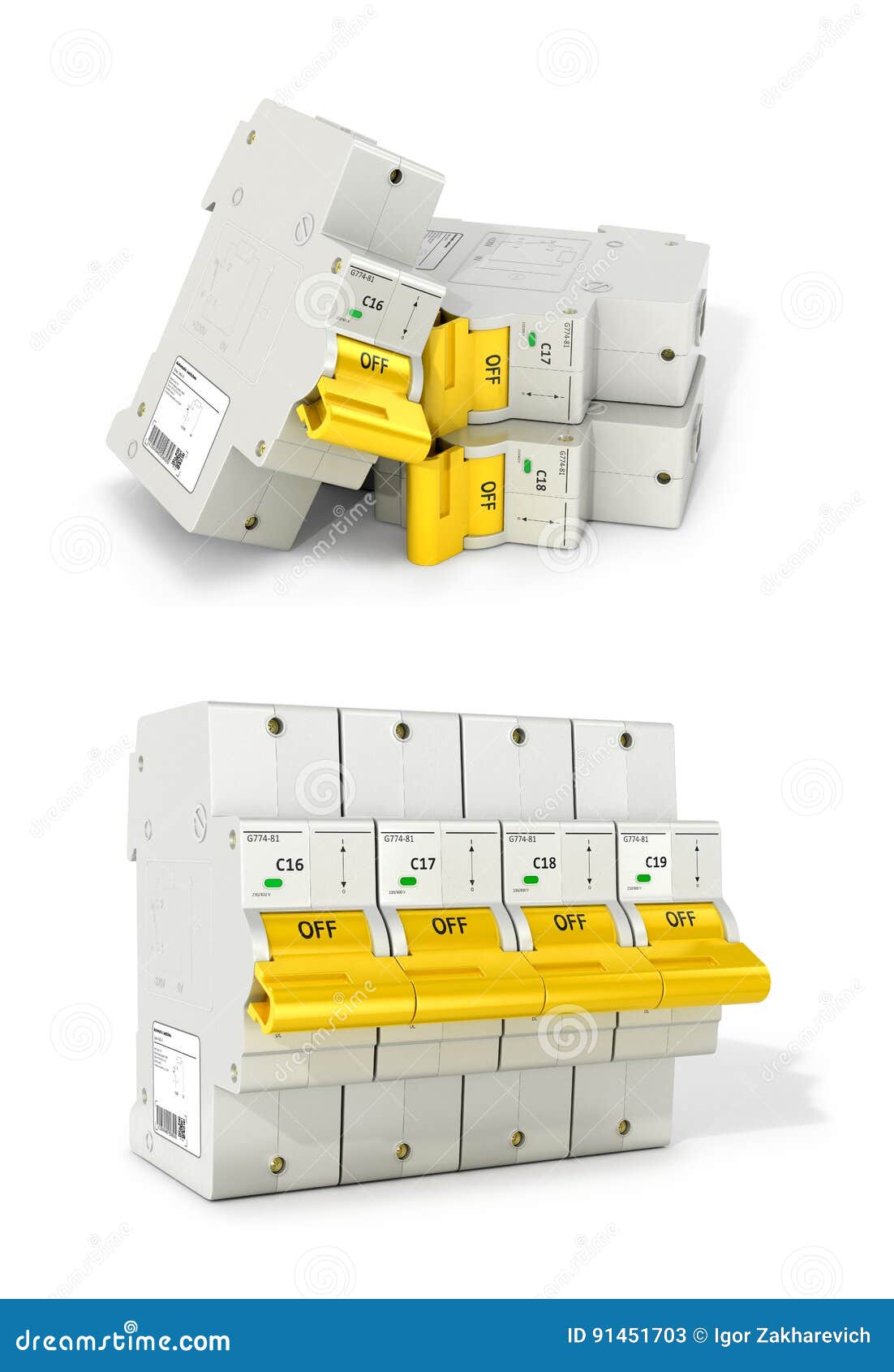 Automatic Electricity Switch Stock Photo 35104626