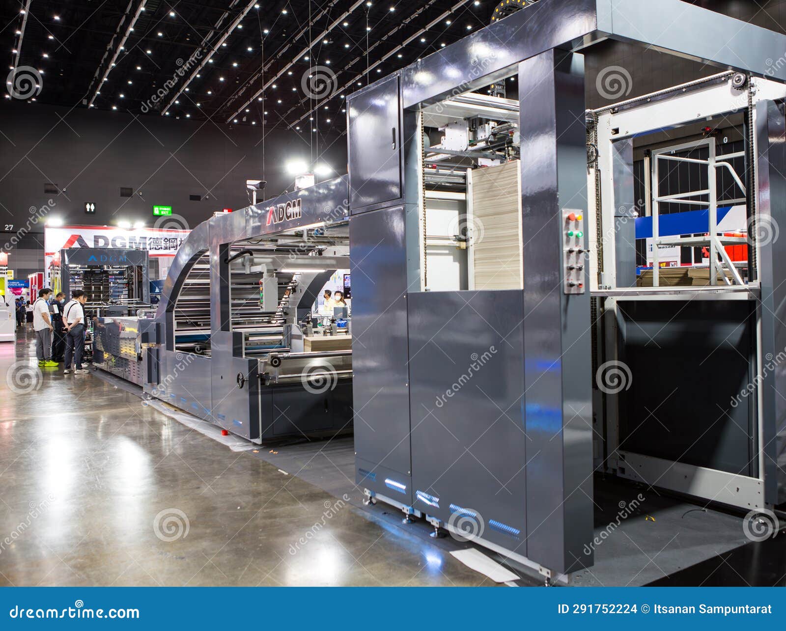 Automatic High Speed Cardboard Laminating Machine Editorial Stock Image