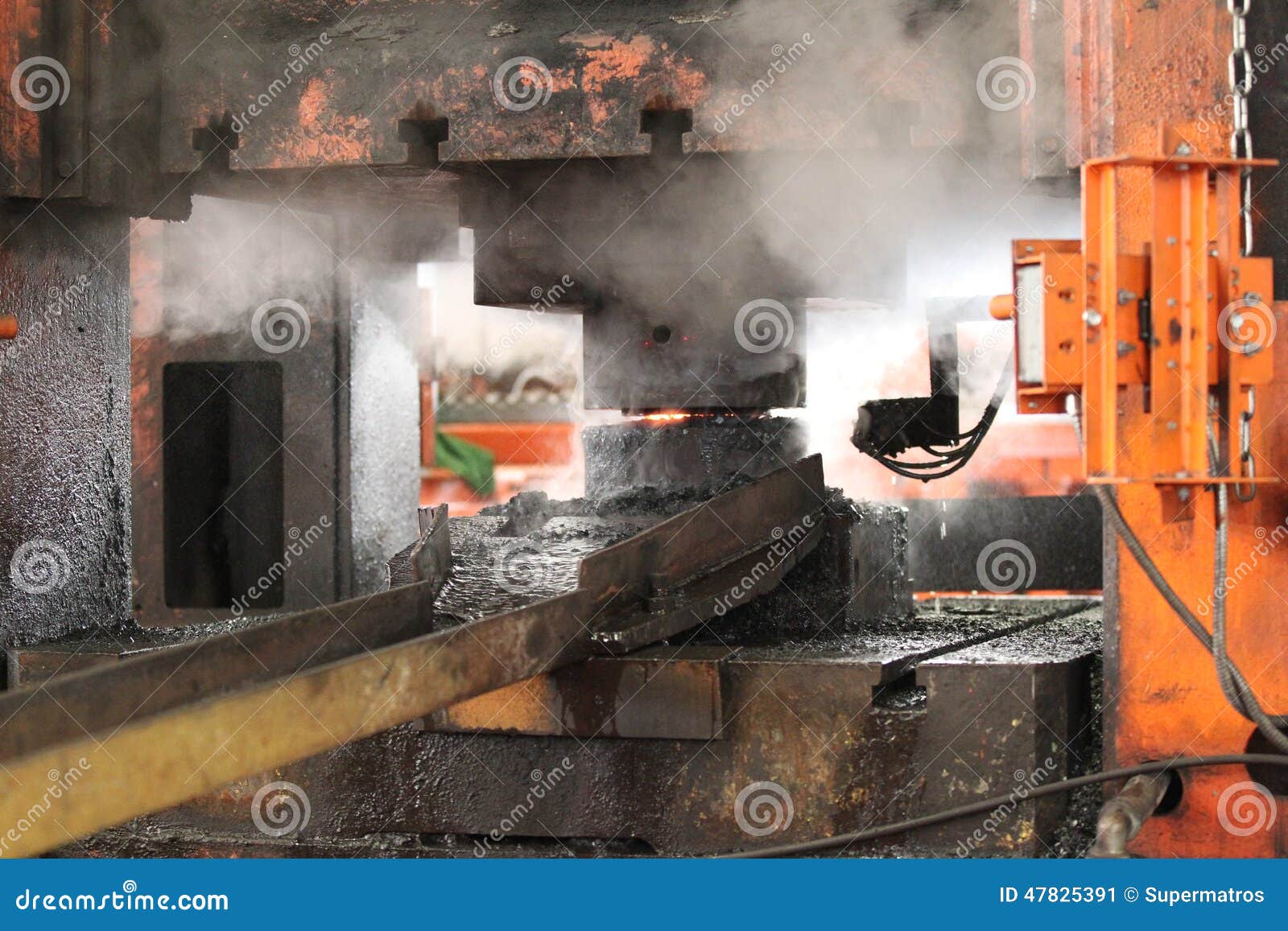 Automatic Hot Stamping Process Stock Image Image of process, press