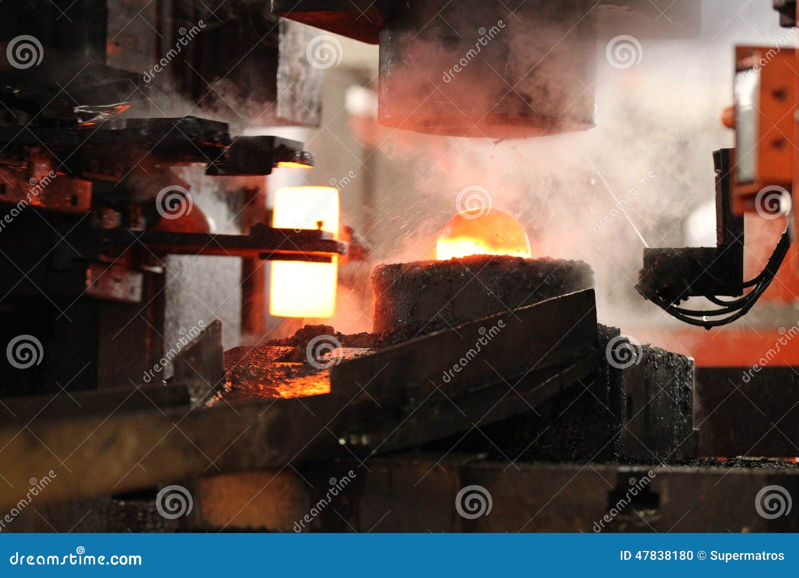 Automatic Hot Stamping Process Stock Photo Image of malleation, round