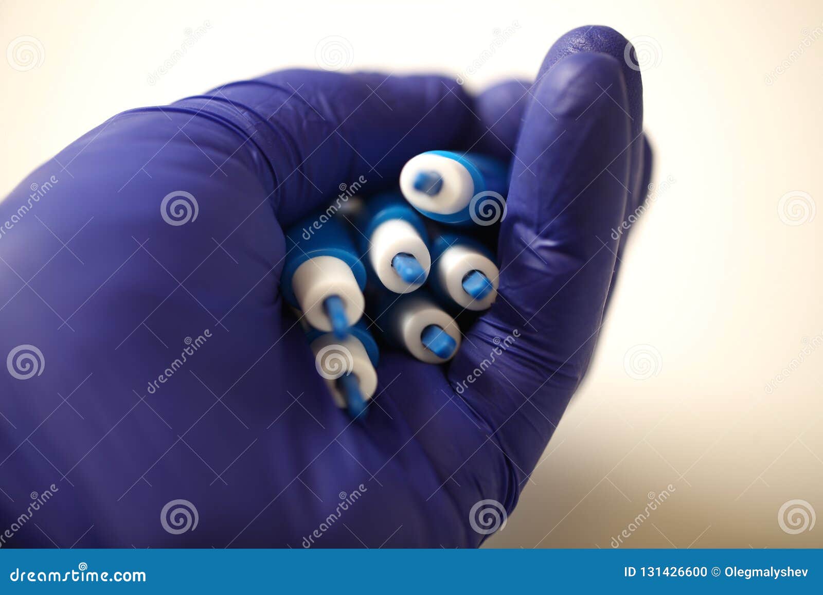 Automatic Lancet for Blood Sampling Analysis Equipment. Stock Photo