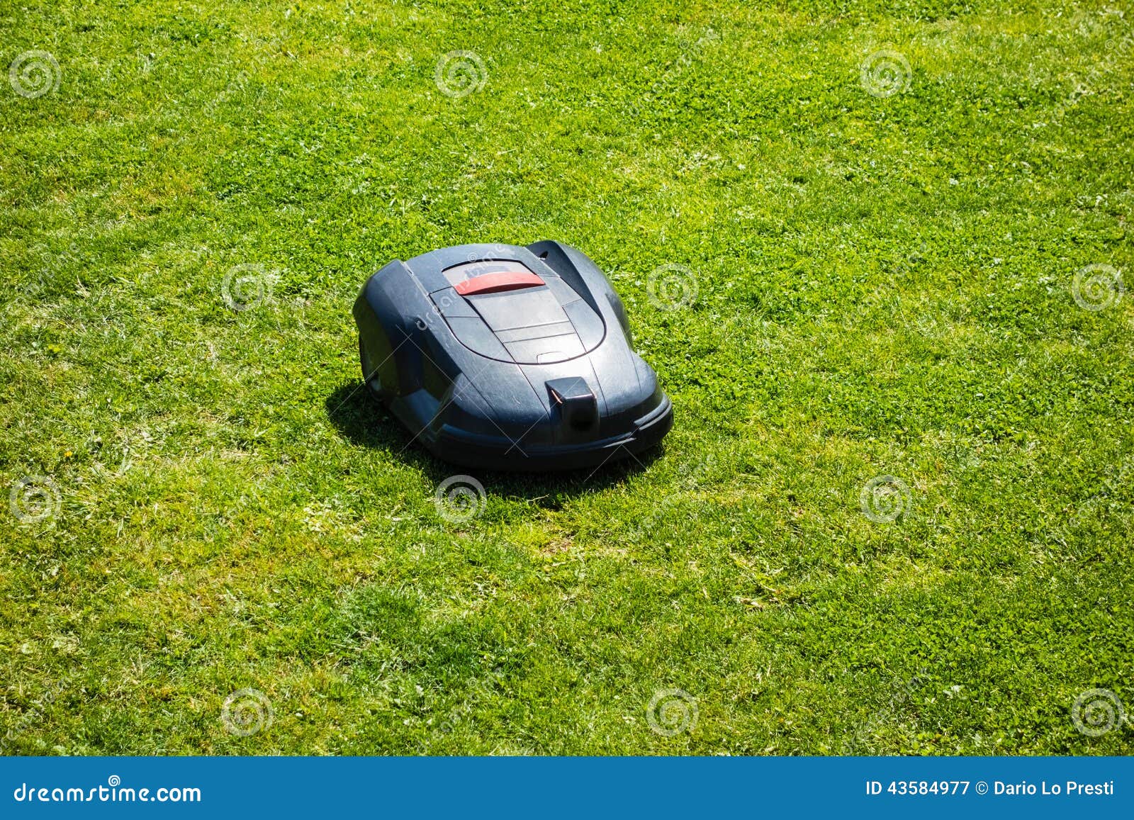 Automatic mower stock image. Image of field, auto, invention