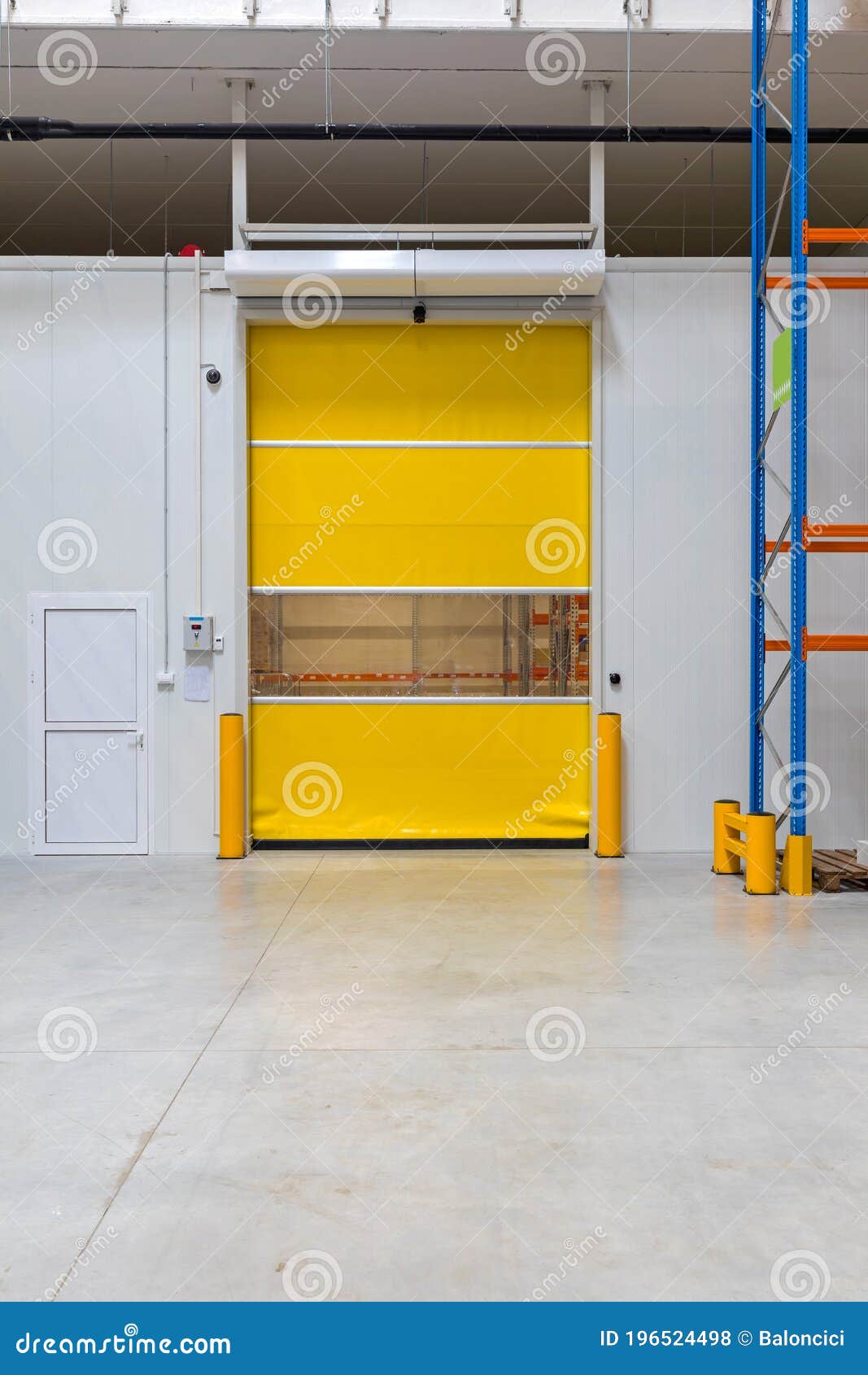 Automatic Warehouse Door stock photo. Image of industrial 196524498