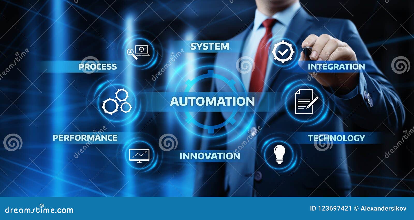 automation software technology process system business concept