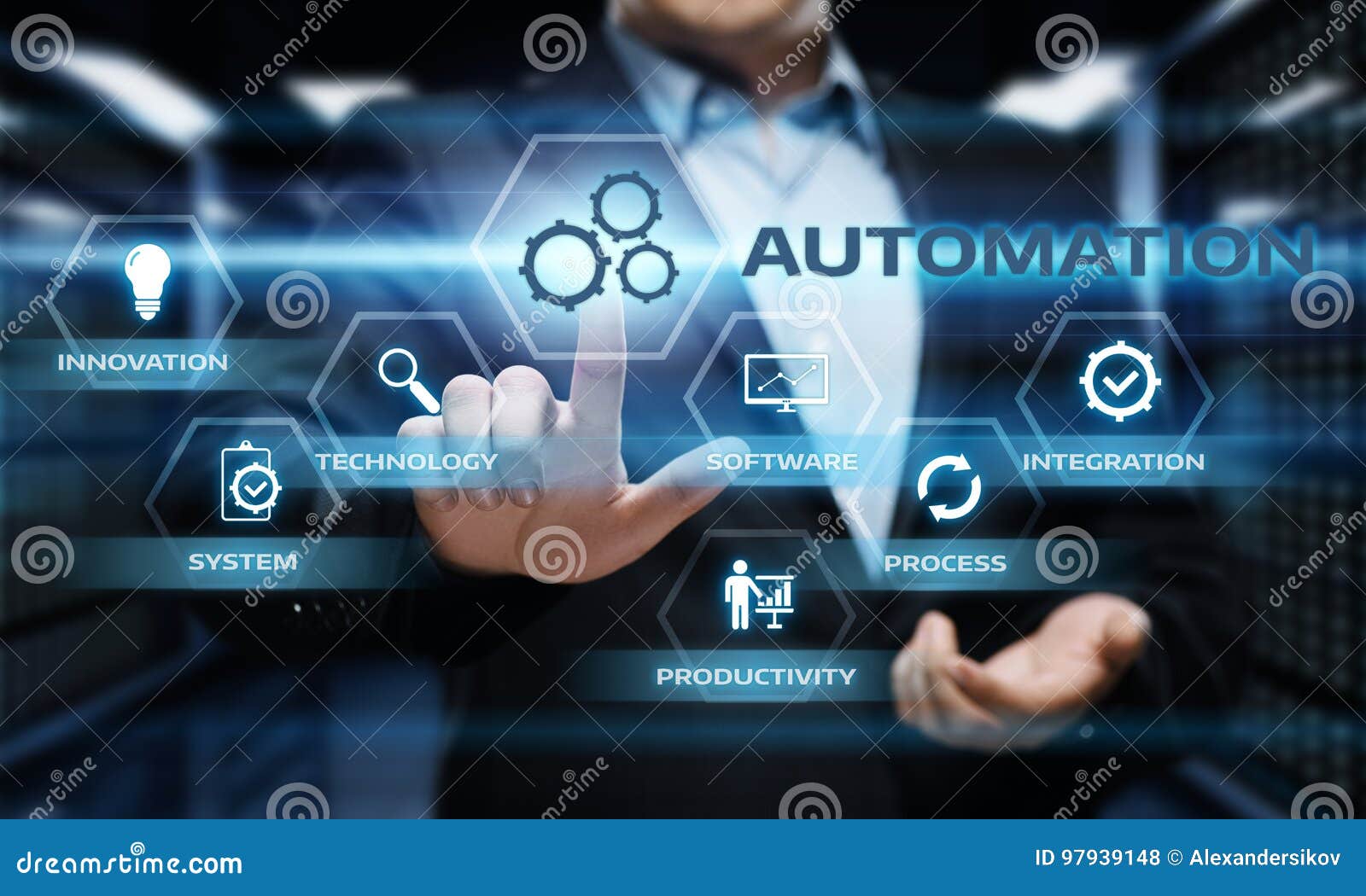 automation software technology process system business concept