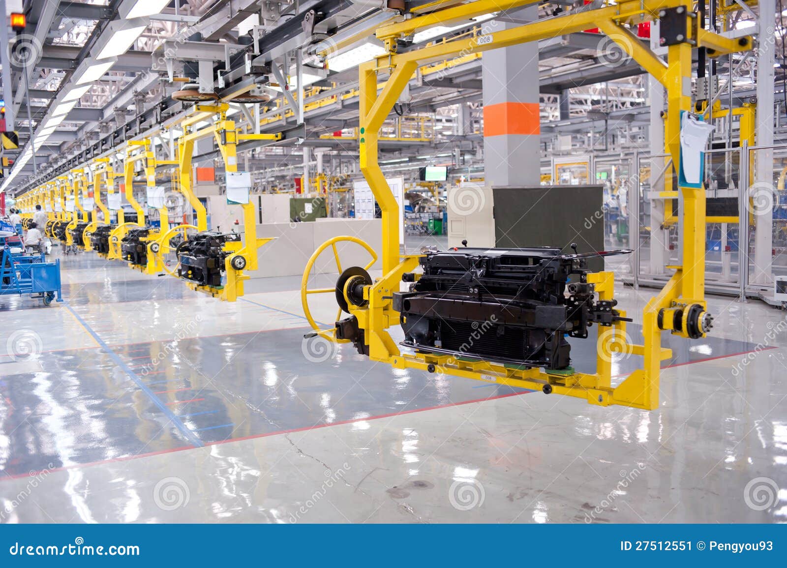 Automobile Assembly Shop Panorama Stock Image Image of metal, track